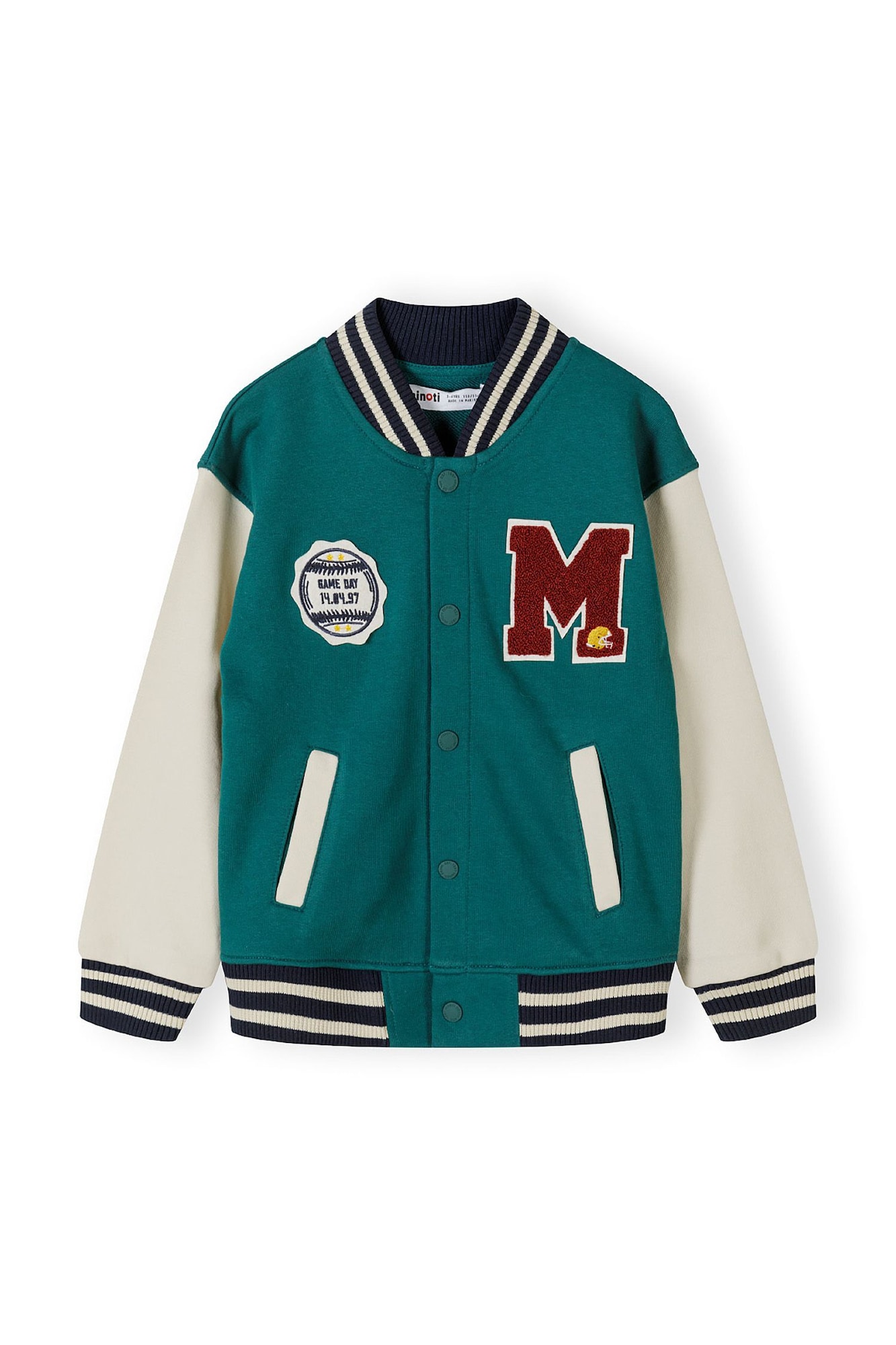 MINOTI Hanorac  verde închis / sângeriu / negru / alb