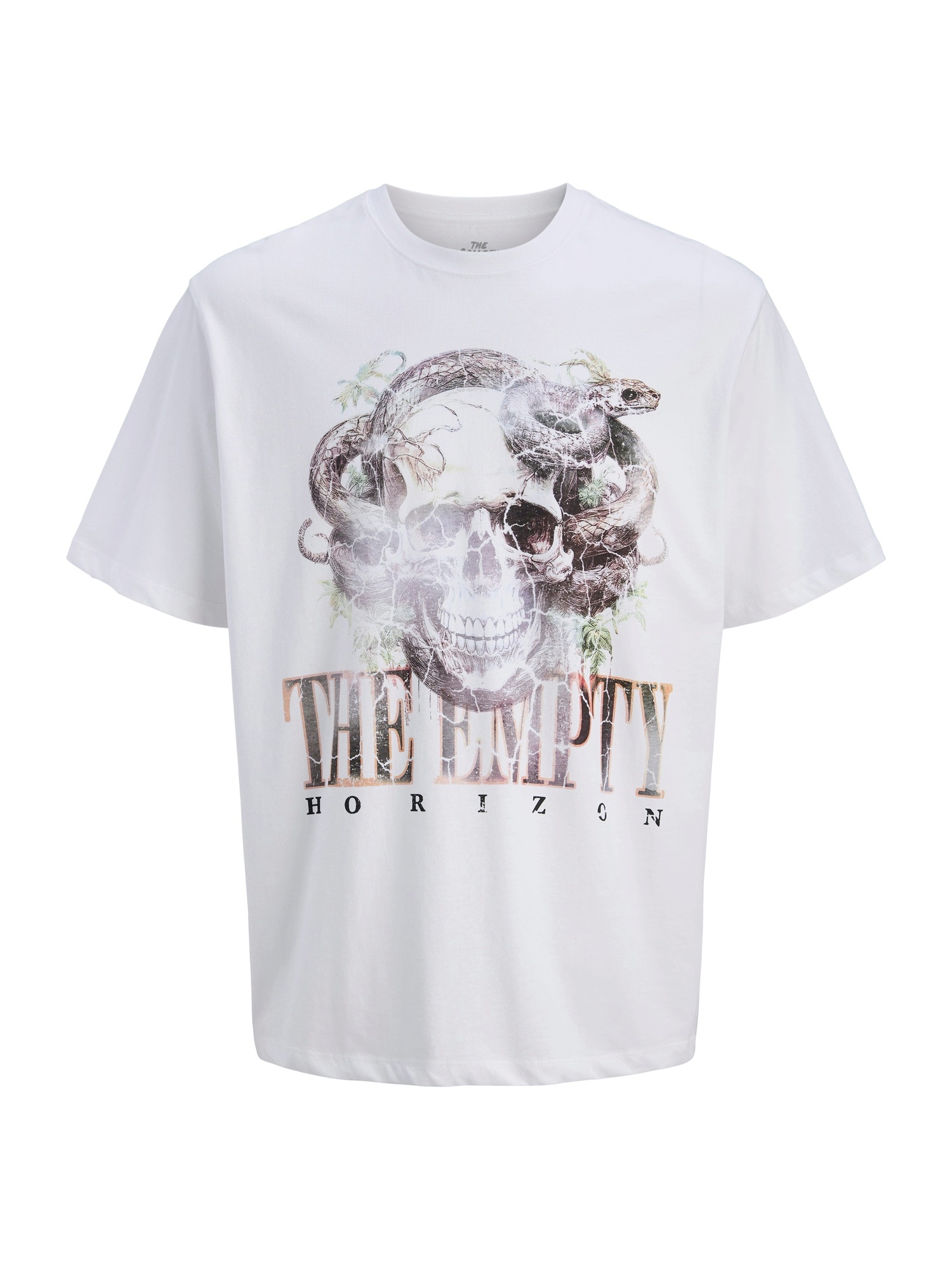 JACK & JONES Tricou JORBAND  maro / negru / alb