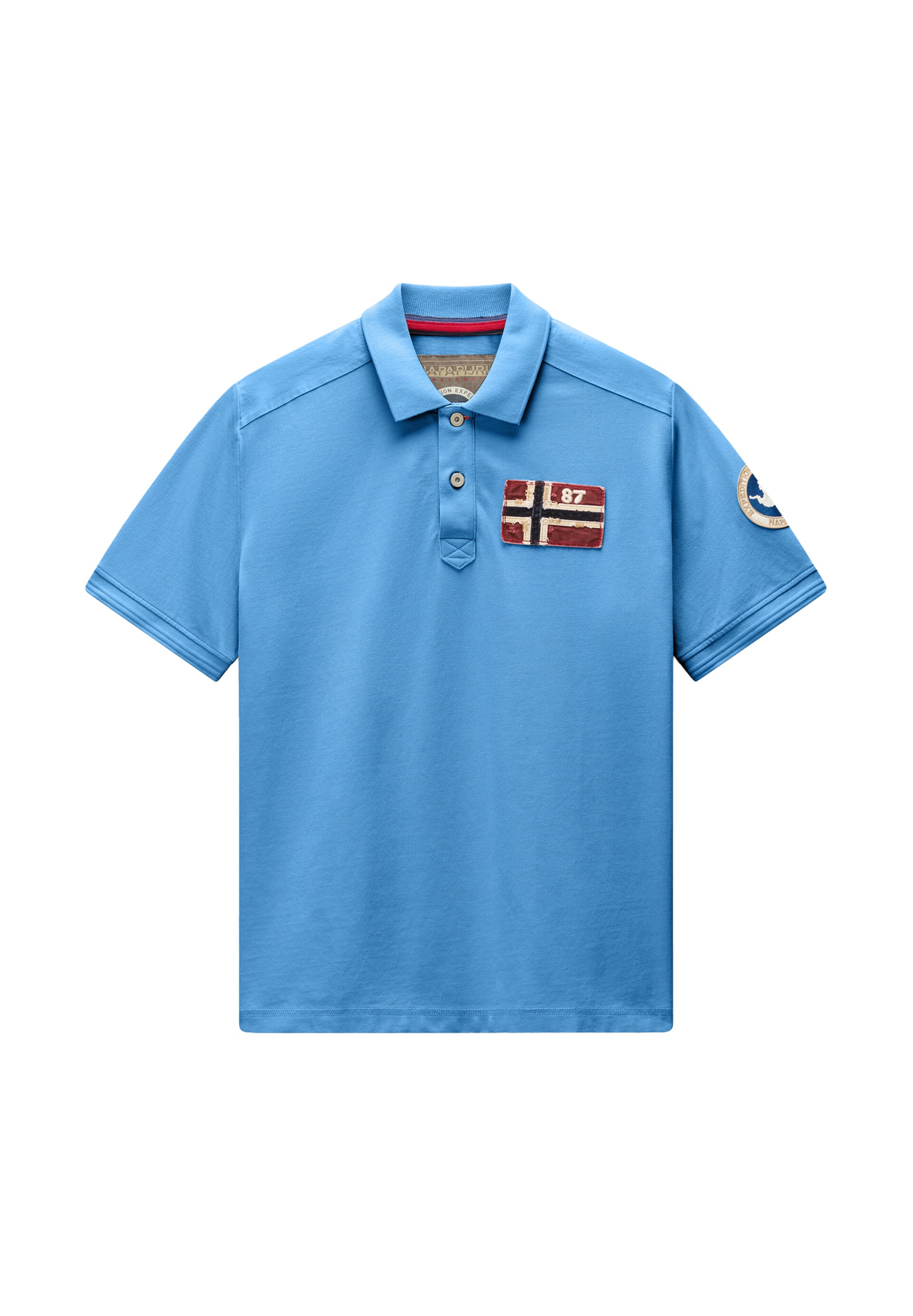 NAPAPIJRI T-shirt 'E-ARCHIVE' ljusbeige / azur herr
