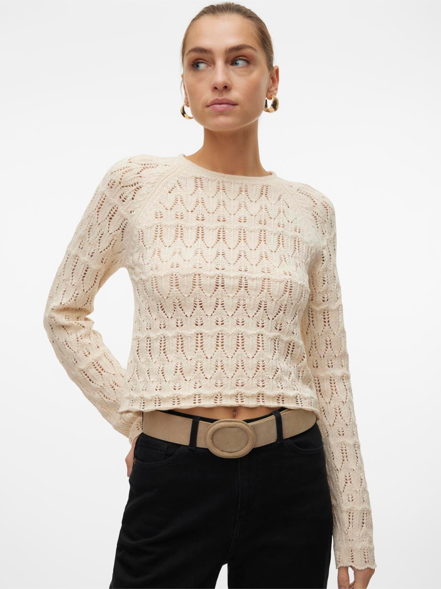 VERO MODA Sveter béžová (obrázok 5)