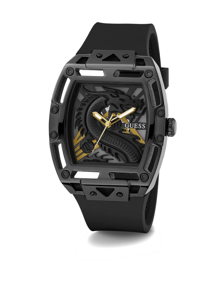 GUESS Uhr 'Legend' Herren Größe One Size gold / schwarz / weiß
