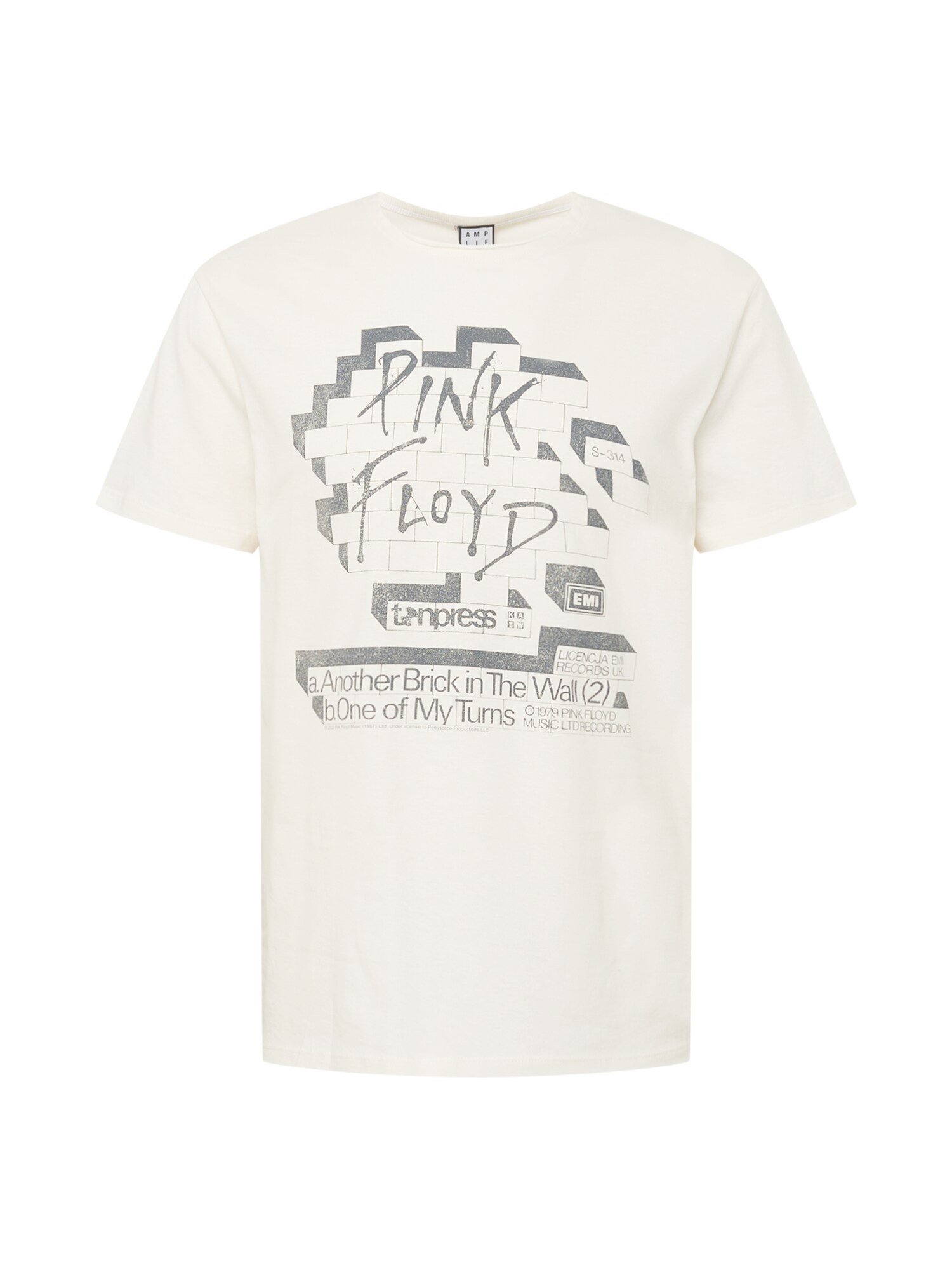 AMPLIFIED Marškinėliai 'PINK FLOYD' balta / pilka