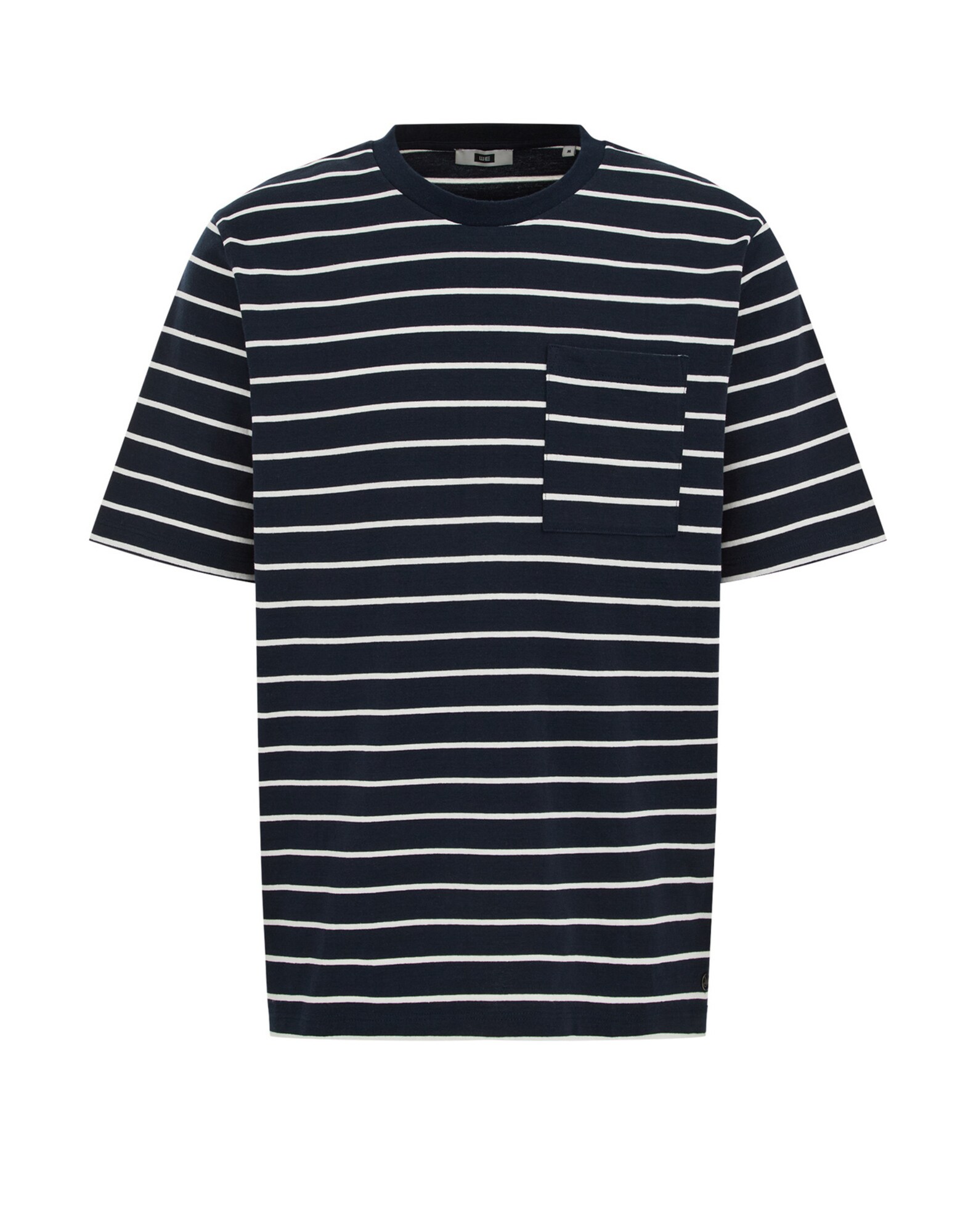 WE Fashion Tricou  albastru închis / alb