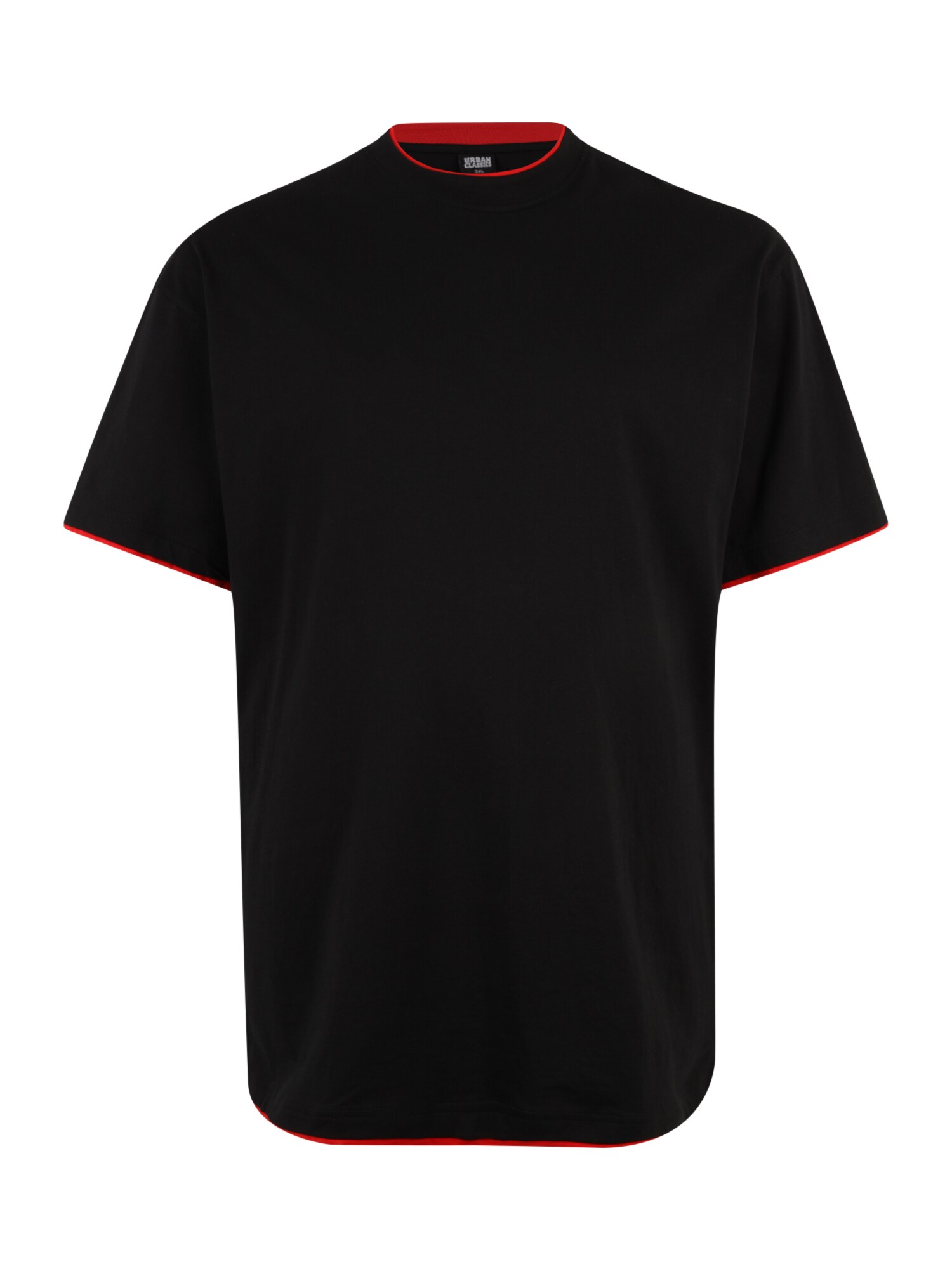 Urban Classics Big & Tall Camisa  preto / vermelho