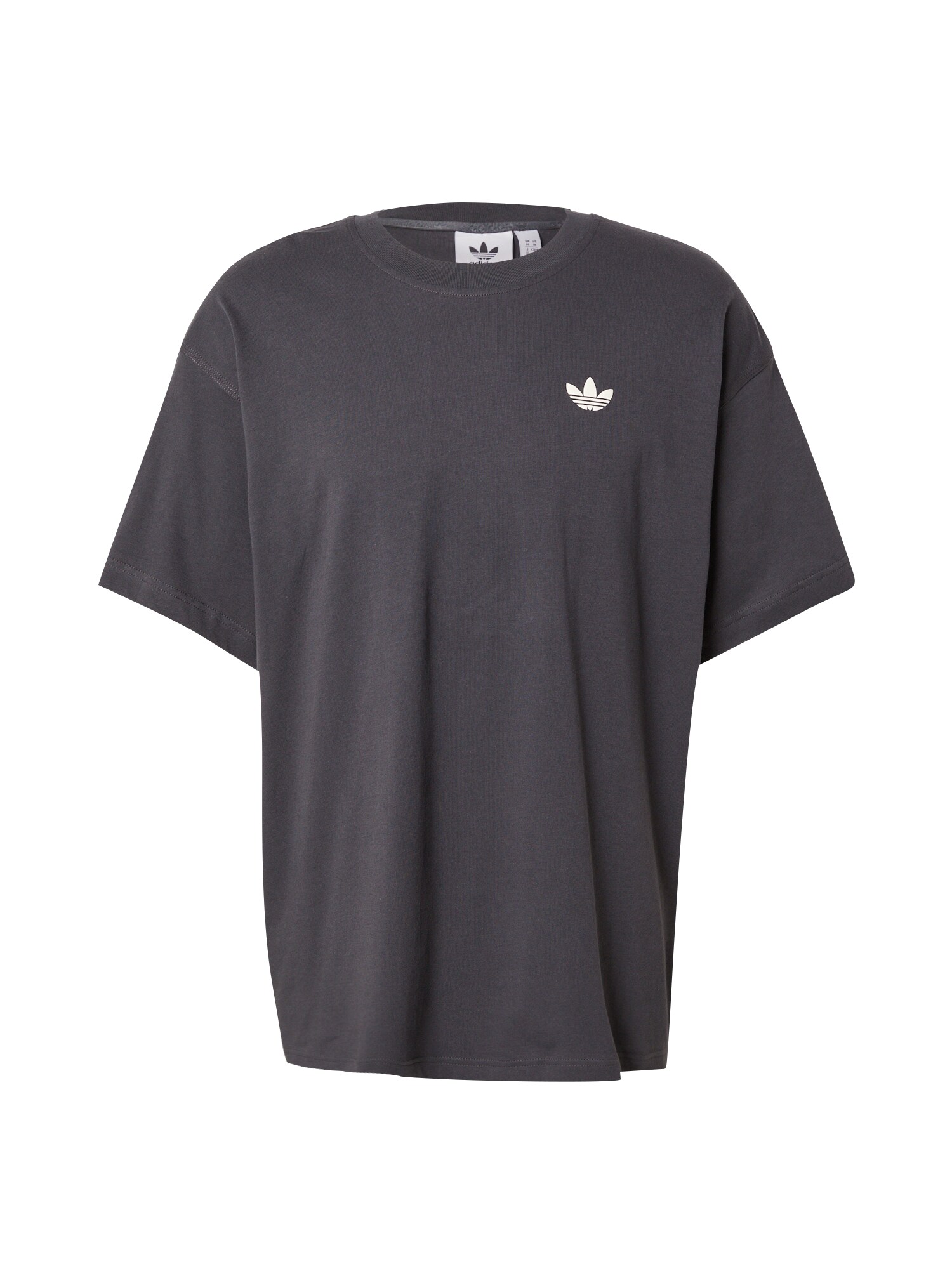ADIDAS ORIGINALS Póló 'REVTEXT'  sötétszürke / fehér akciós termékkép 1