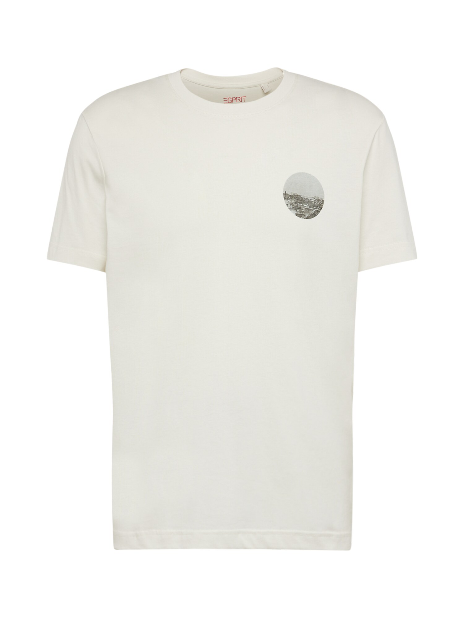 ESPRIT Тениска  сиво / бяло