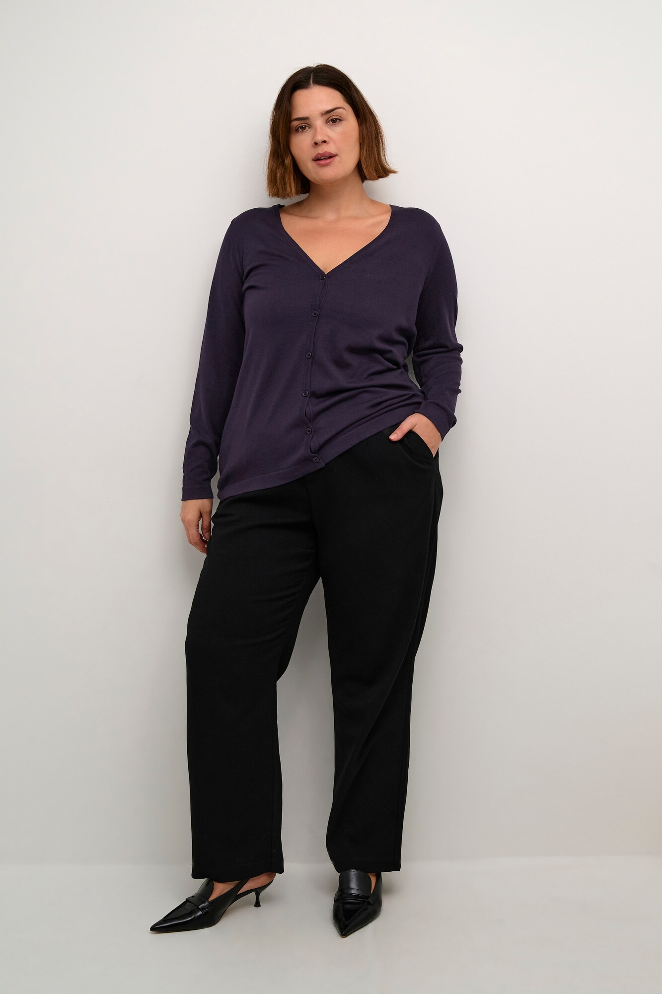 Thumbnail - KAFFE CURVE Strickjacke KC Farsia