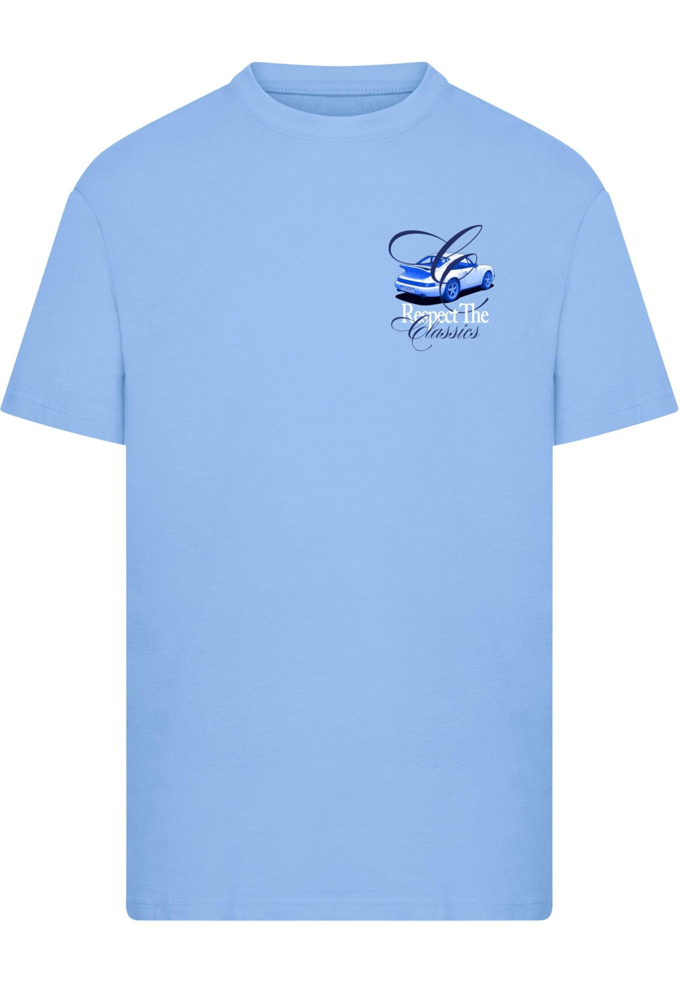Mister Tee Camiseta 'Runs Better Than Your Playlist' azul / azul oscuro / blanco