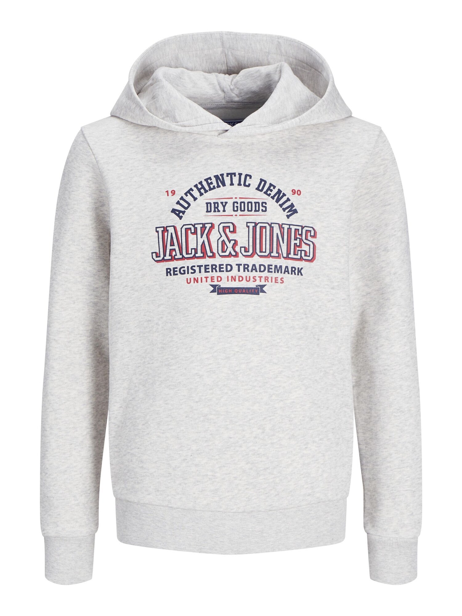 Jack & Jones Junior Mikina  námornícka modrá / červená / čierna / biela melírovaná