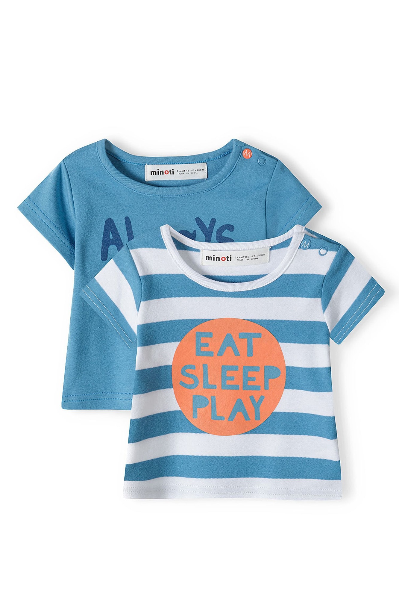 MINOTI Tricou  safir / albastru închis / portocaliu / alb