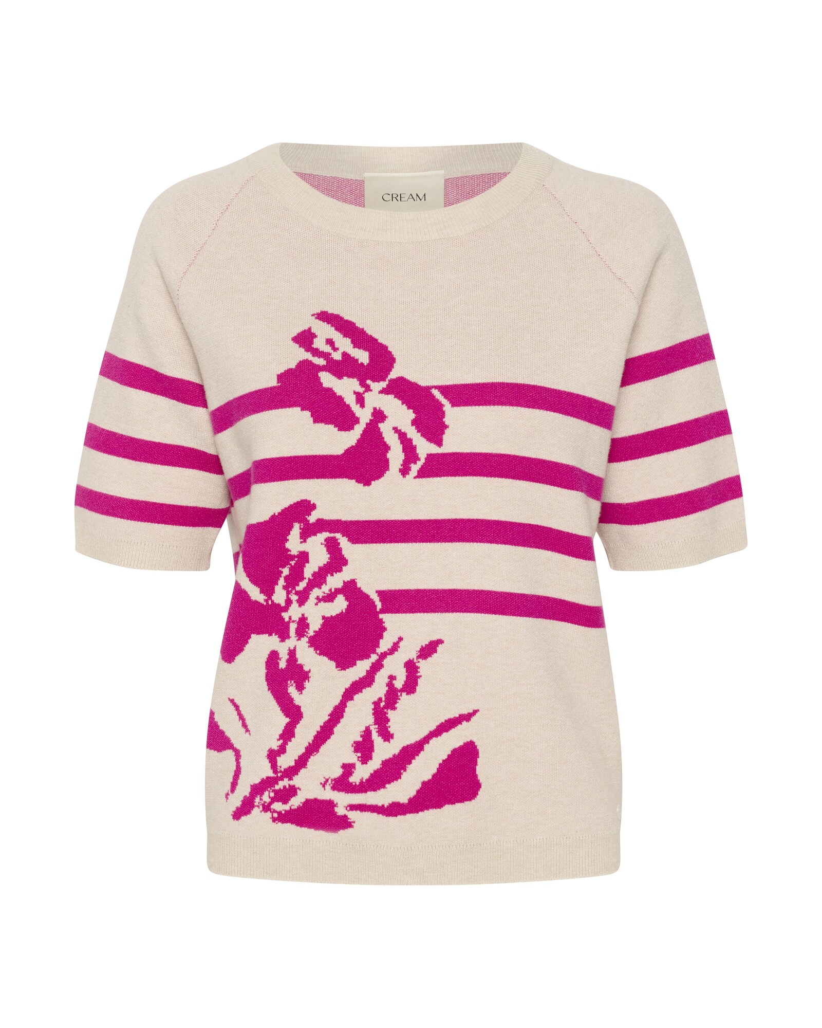 Cream Pulover Dela  crem / roz