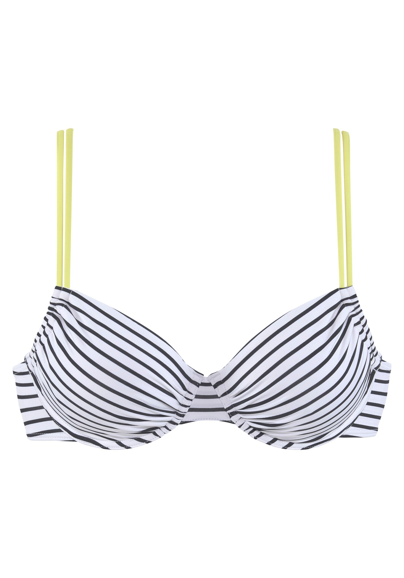 VENICE BEACH Bikinový top  žltá / čierna / biela