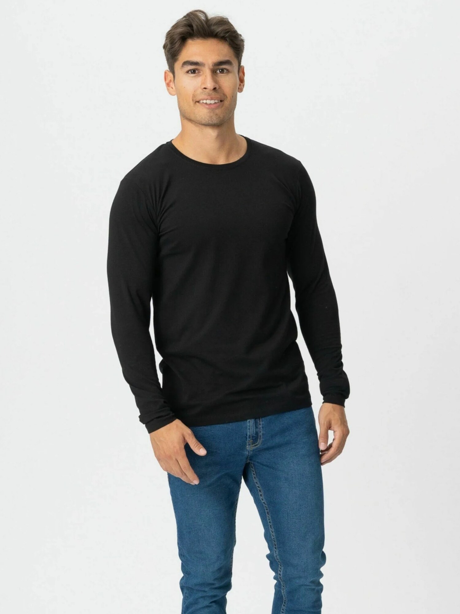 TEESHOPPEN Cămașă ' Long-sleeved '  negru