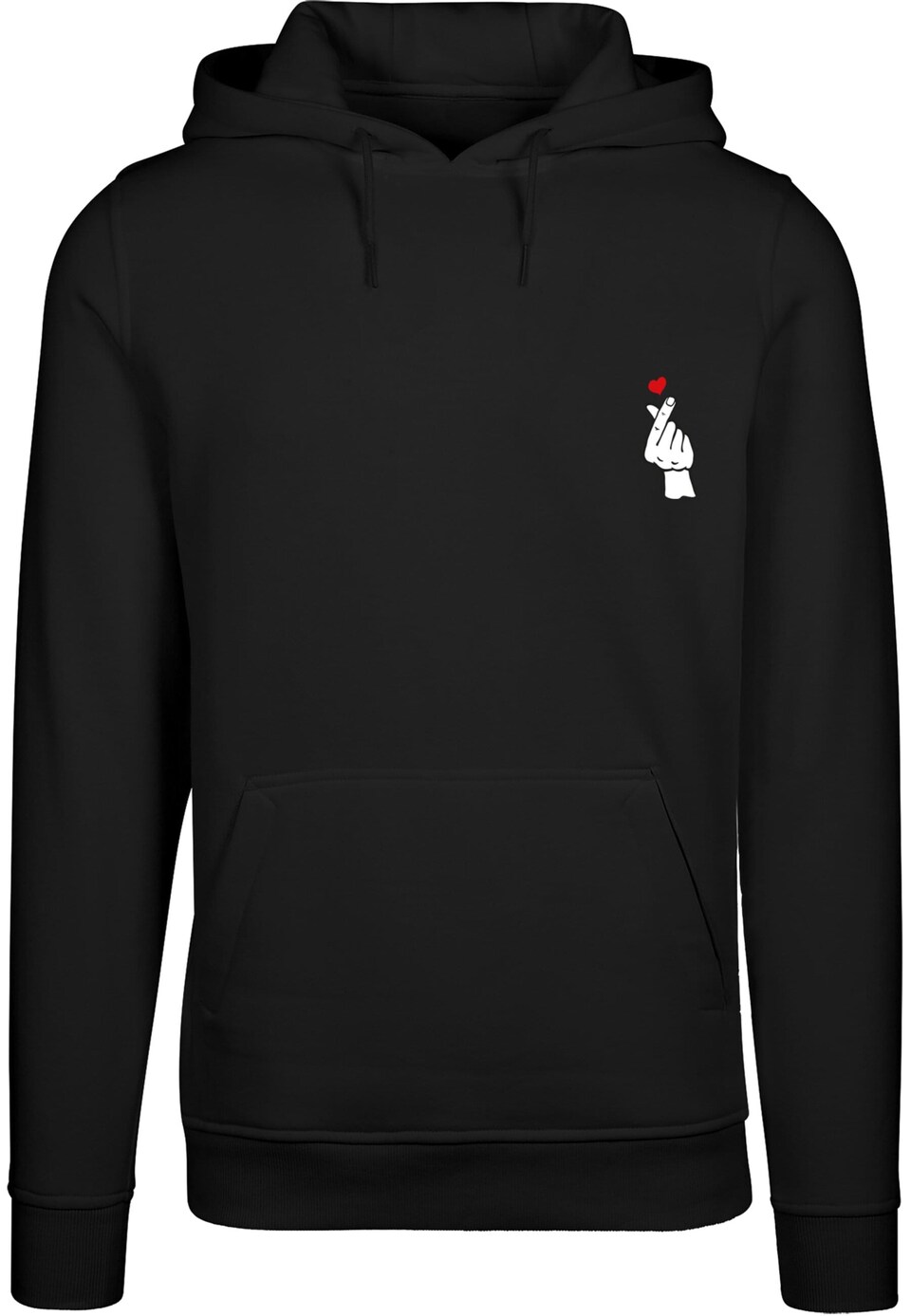 Sweatshirt 'Love Sign 2.0' knallröd / svart