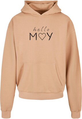 Merchcode Sweatshirt ‘Spring – Hello may’ Beige / Zwart