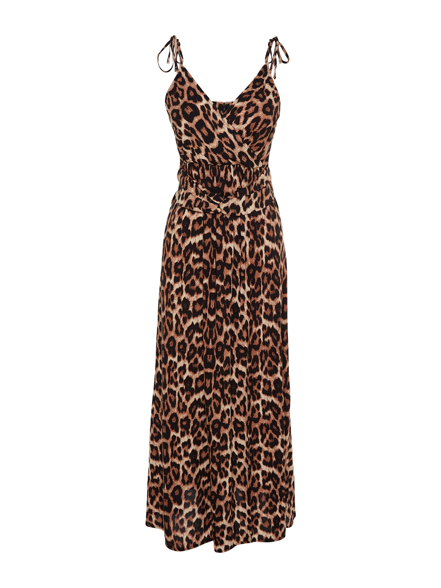 Trendyol Rochie de seară  bej / maro cămilă / negru