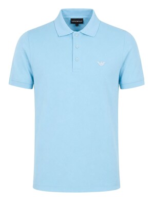 Emporio Armani Camiseta 'Men's Piqué Cotton Polo Shirt'  azul claro