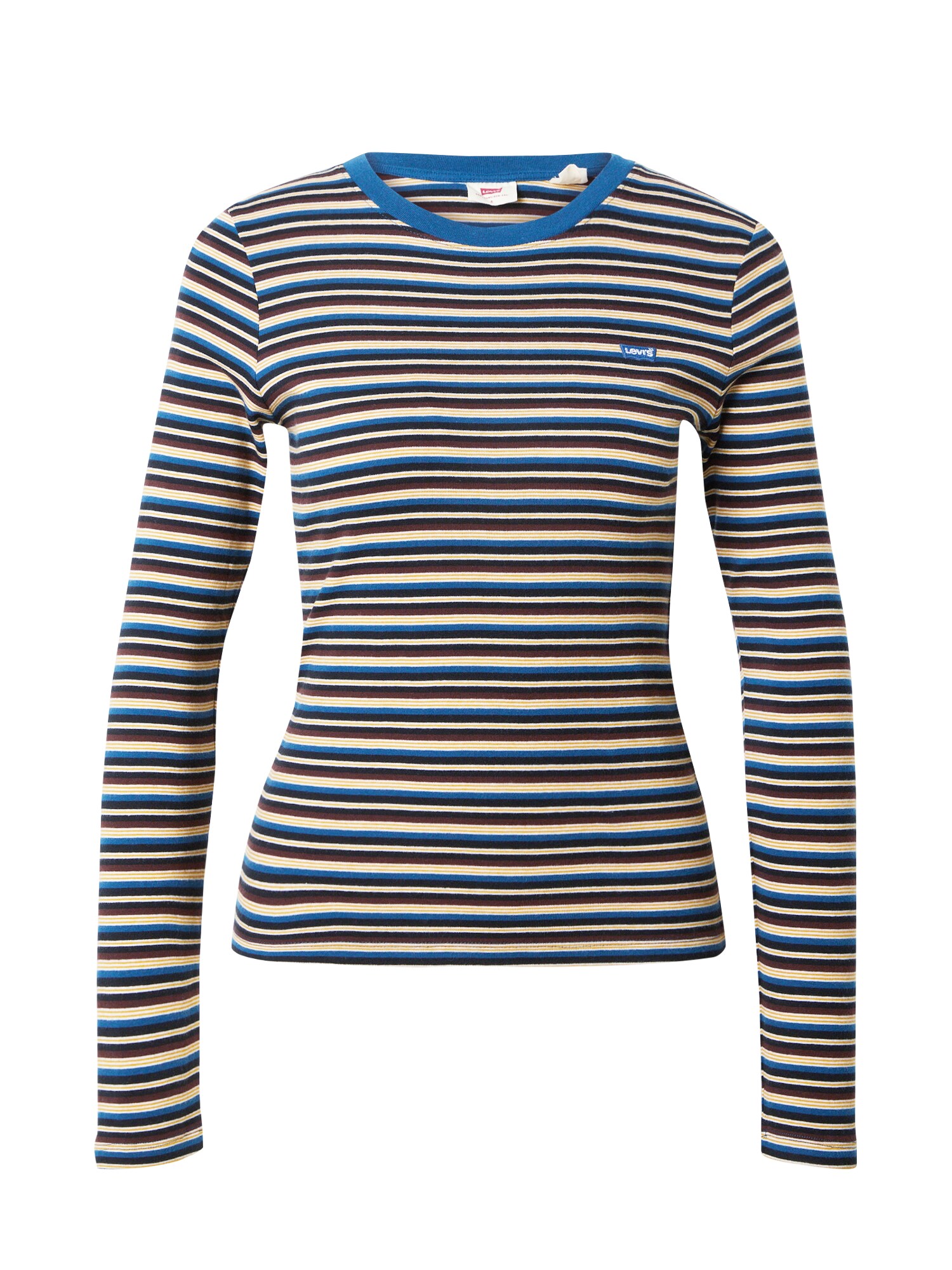 LEVI'S ® Tričko 'Long Sleeved Baby Tee'  tmavomodrá / hnedá / žltá / čierna