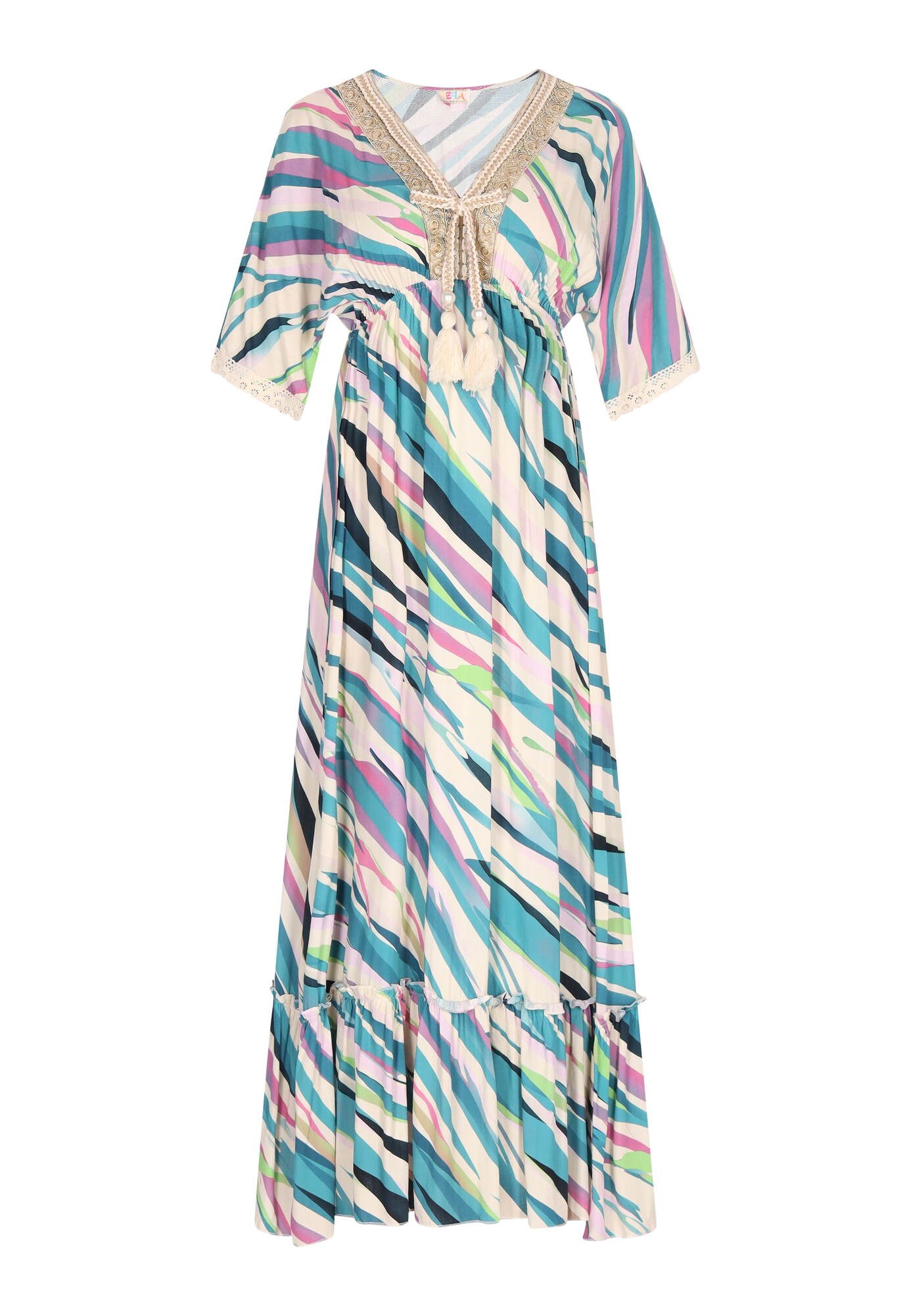 IZIA Rochie  bej / albastru / roz / negru