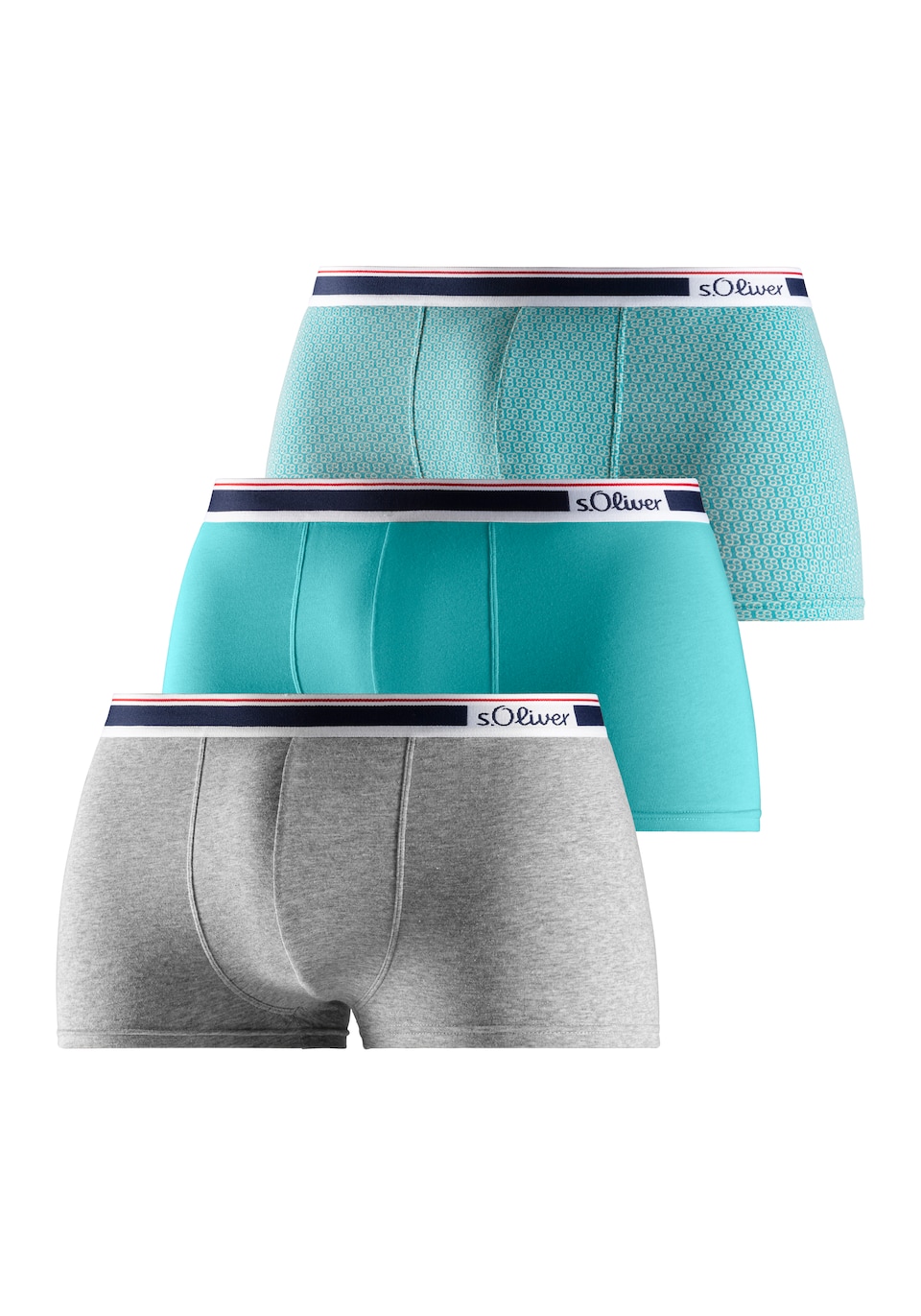 Boxershorts turkos / gråmelerad