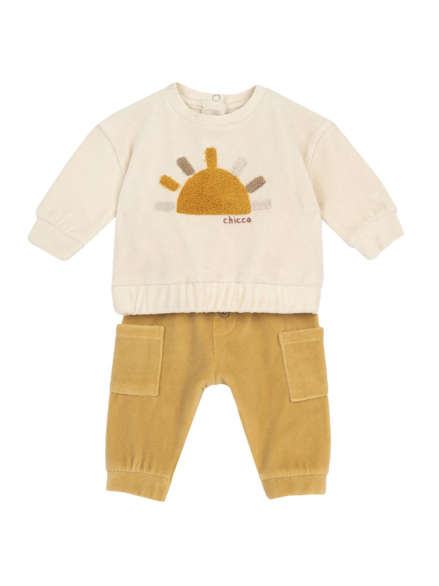 Chicco Set  bej / galben miere / gri