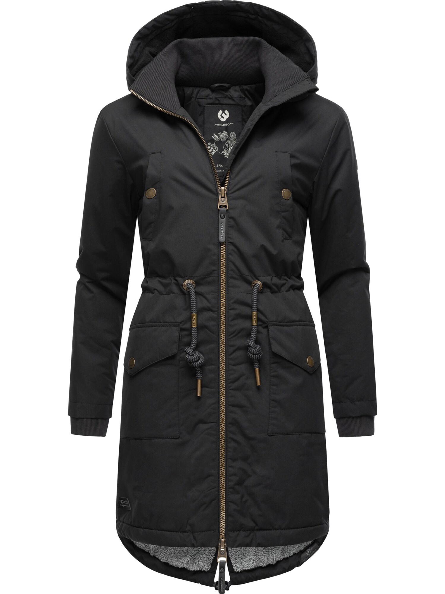 Ragwear Téli parka 'Crescend'  fekete termék 2. képe