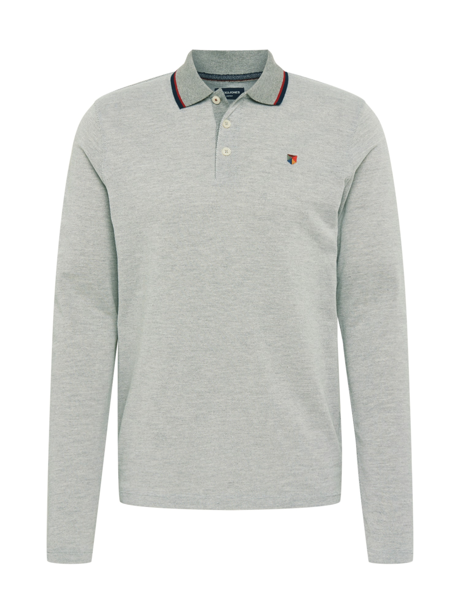 JACK & JONES Marškinėliai  tamsiai mėlyna jūros spalva / šviesiai raudona / šviesiai pilka