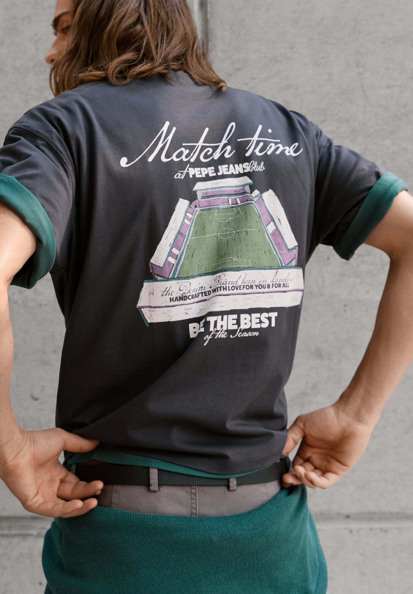 Pepe Jeans Camiseta 'Caleb' gris / verde / blanco – imagen 2