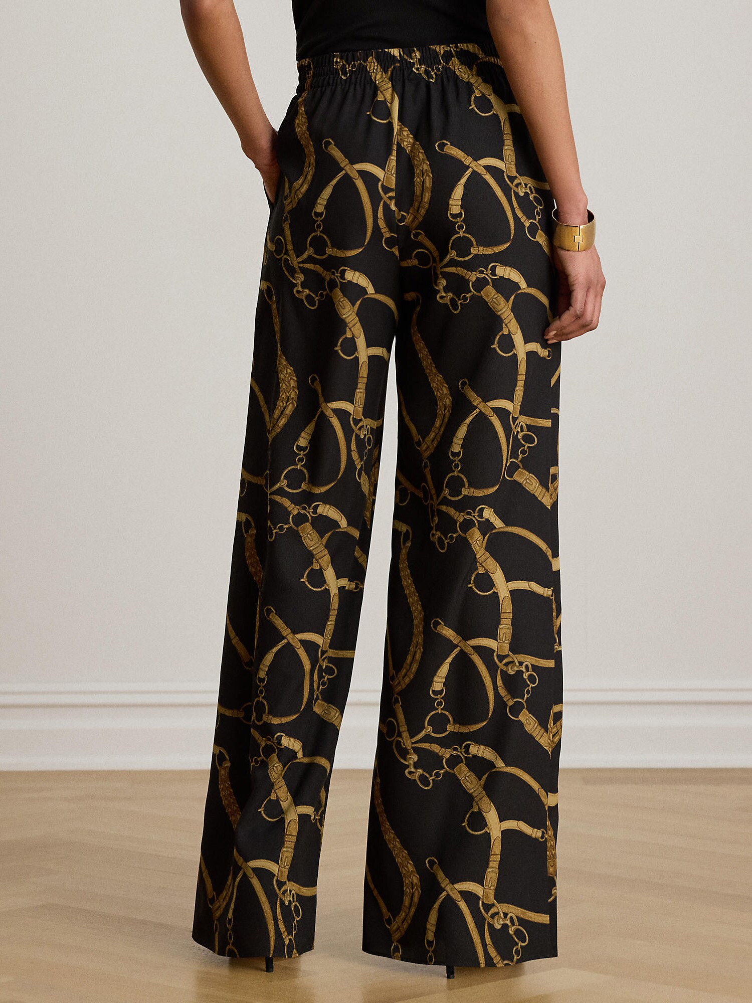 Lauren Ralph Lauren Pantalón oro / negro – imagen 3