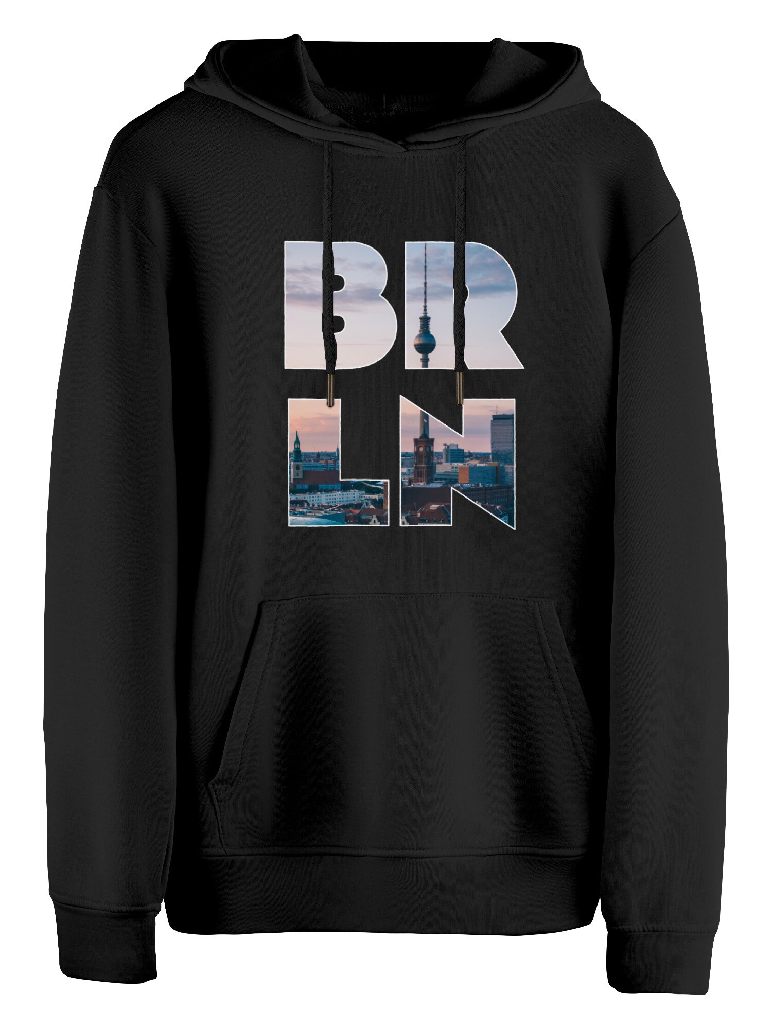 Cotton Prime Sudadera 'Skyline Berlin' navy / azul claro / lavanda / negro