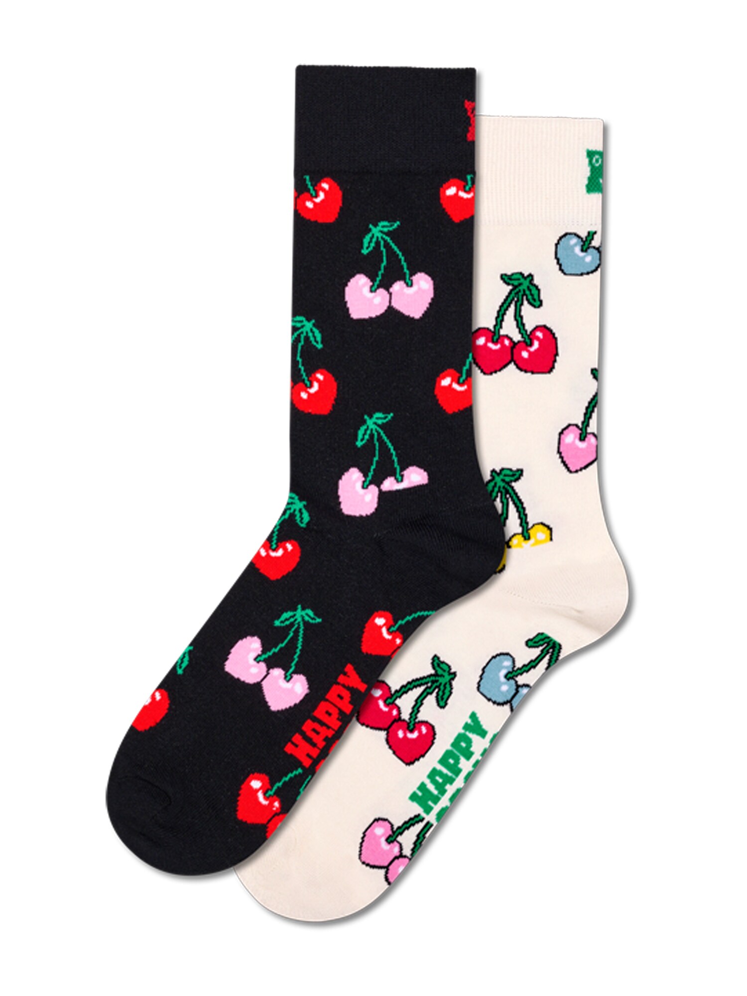 Happy Socks Șosete Cherry  verde / rosé / roșu / negru