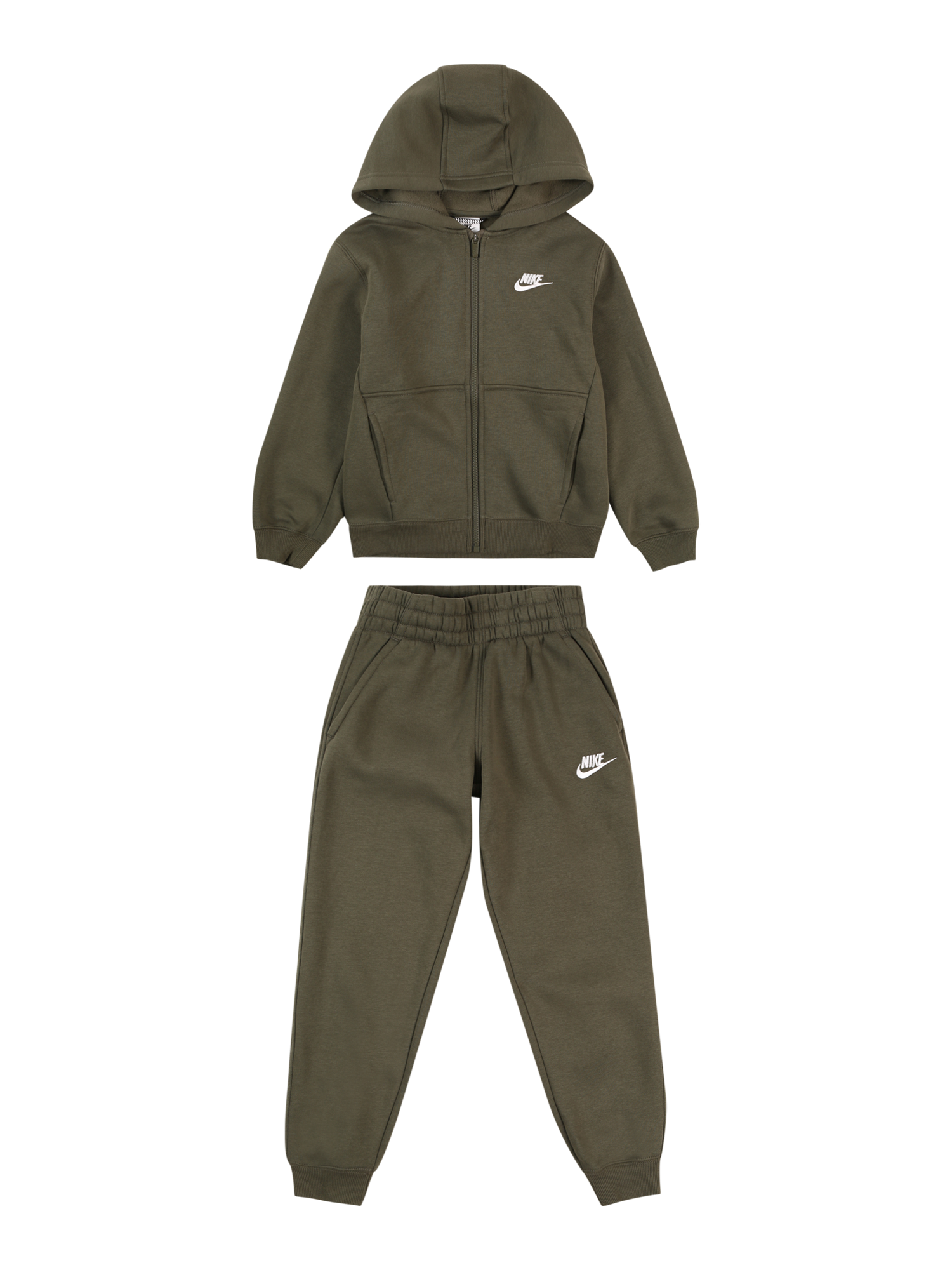 Nike Sportswear Joggingová súprava 'Club Fleece'  olivová / biela