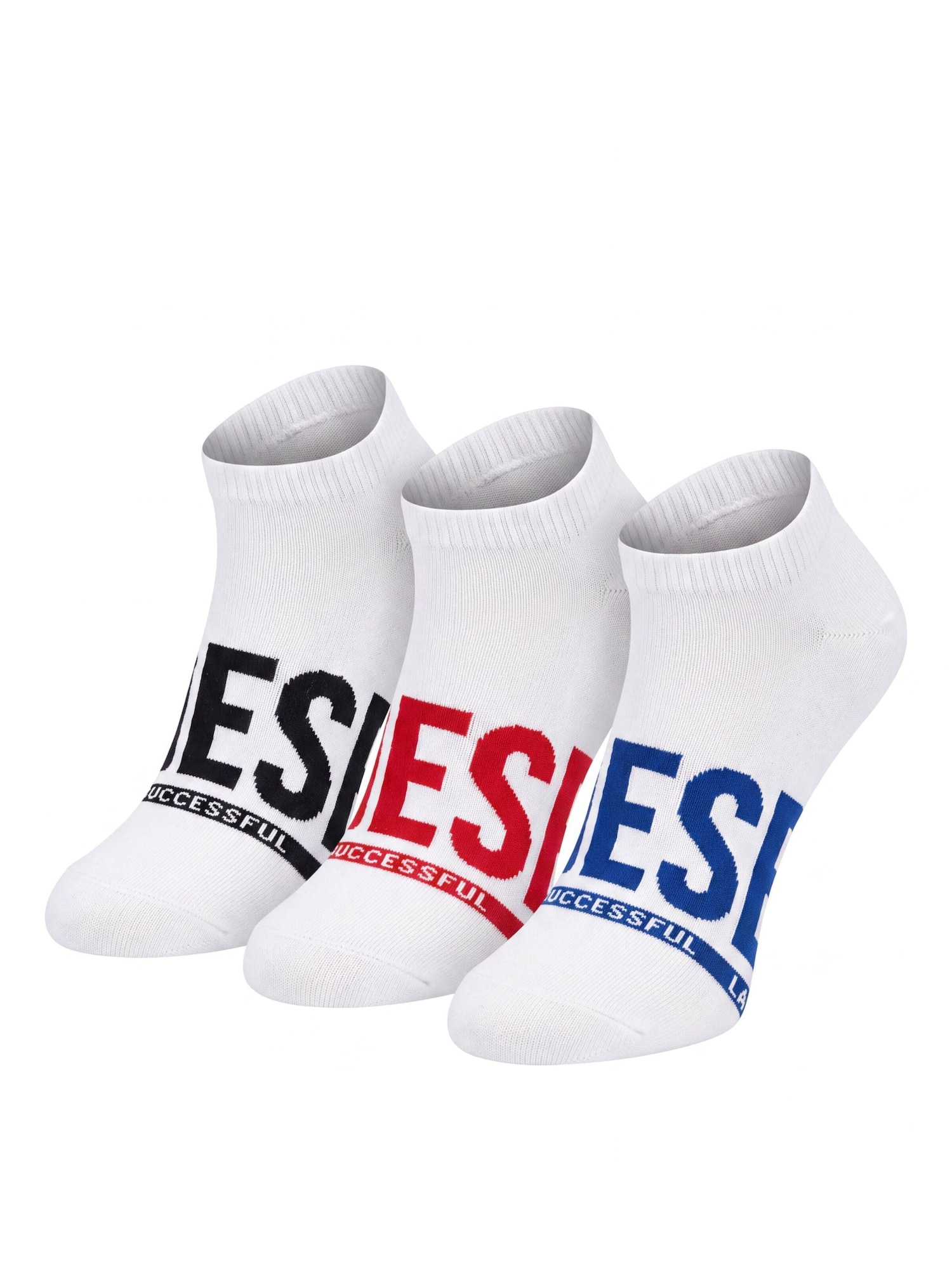 DIESEL Șosete joase SKM-GOST-THREEPACK alb