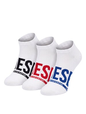 DIESEL Calcetines invisibles 'SKM-GOST-THREEPACK'  blanco