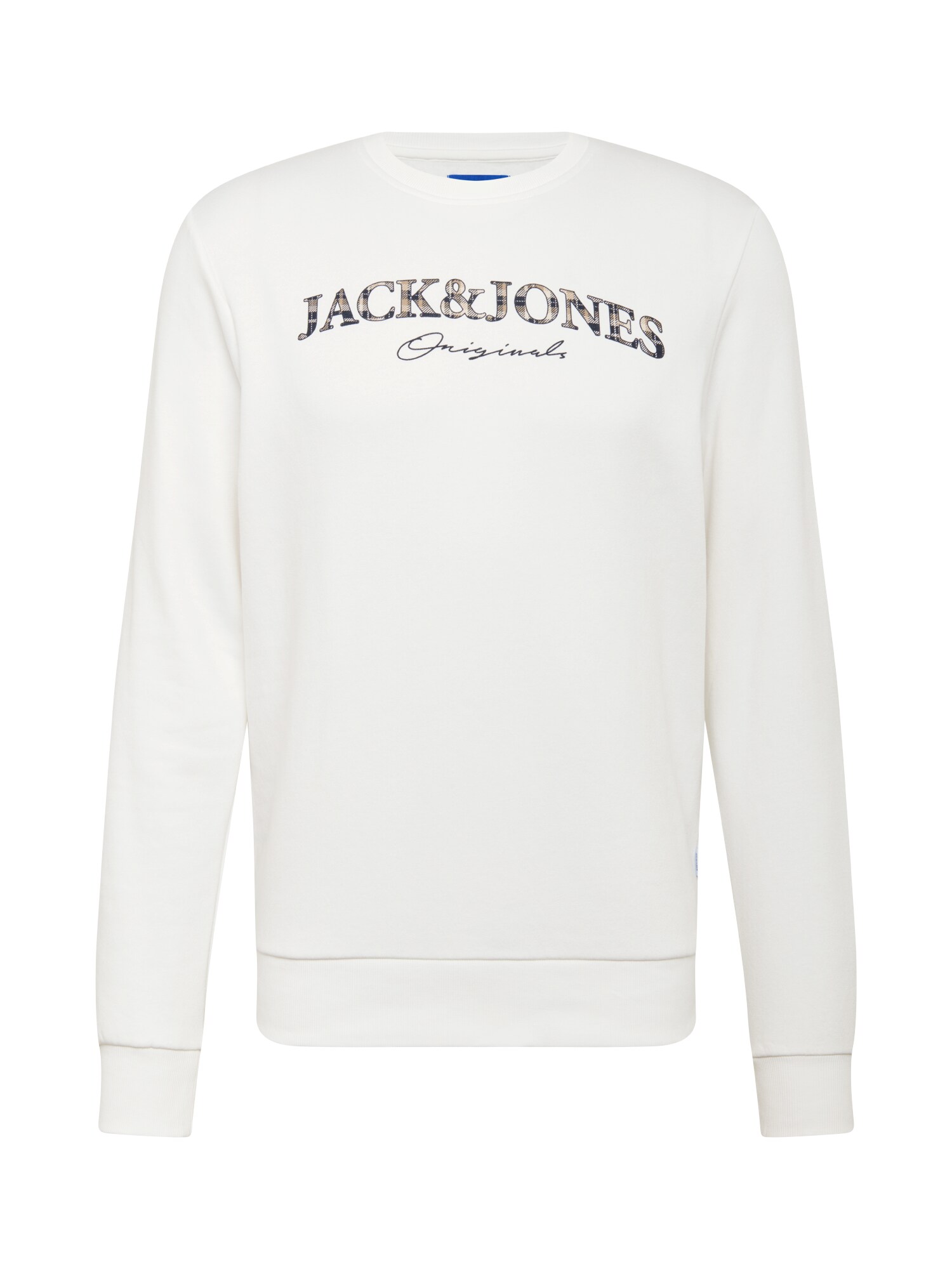 JACK & JONES Megztinis be užsegimo 'MINISTRY'  balkšva / antracito / šviesiai ruda