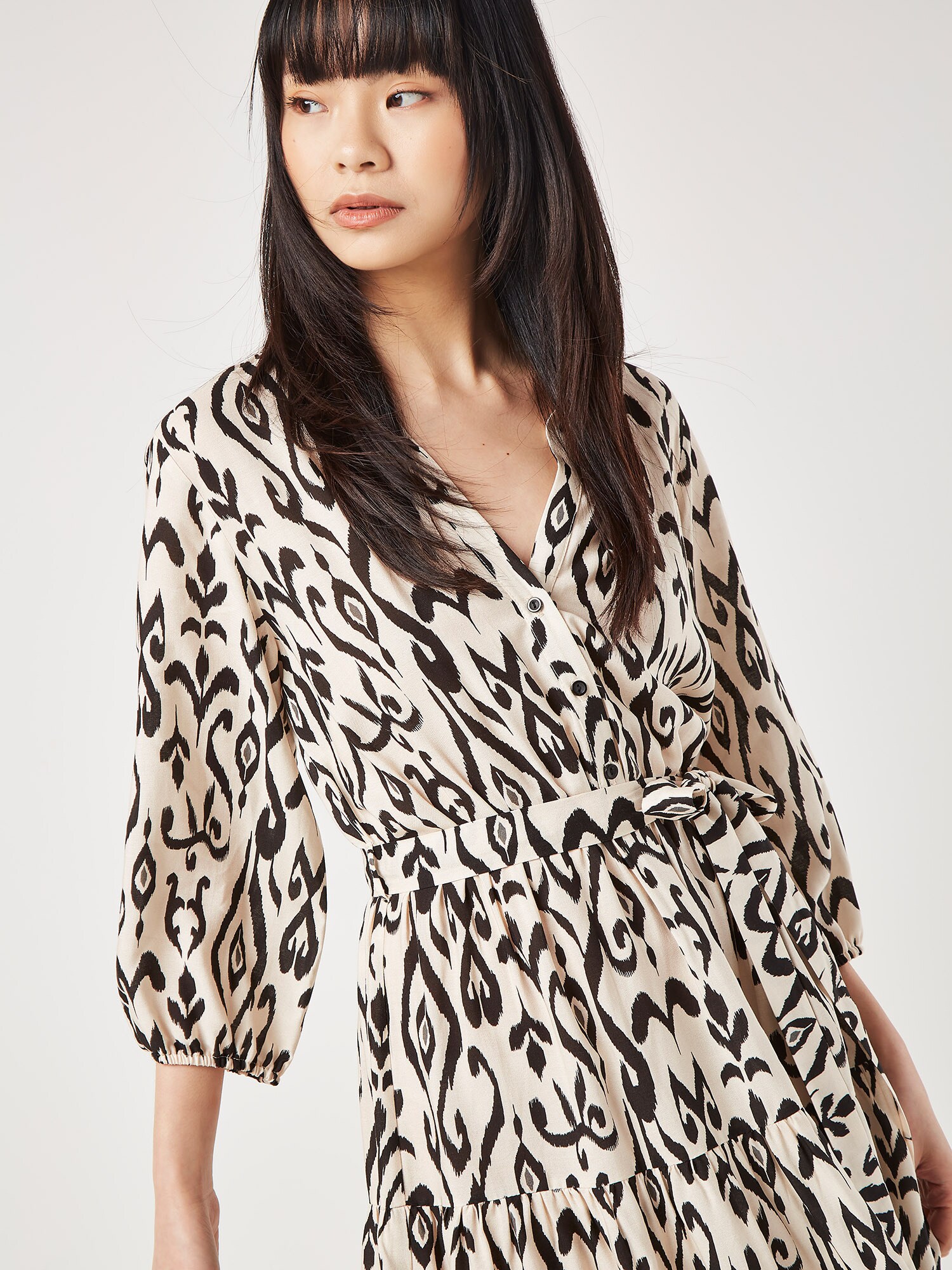 Thumbnail - Apricot Kleid Ikat