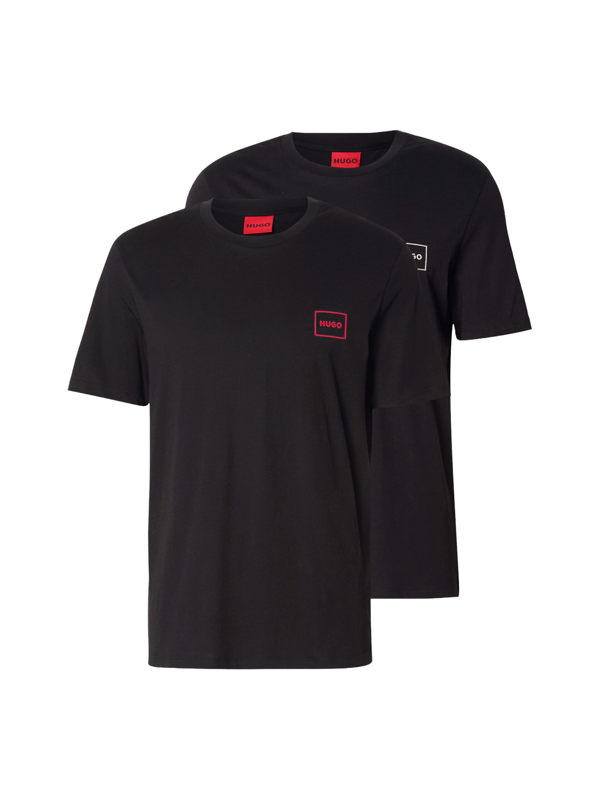 Hugo T-shirt 'Dugopak' röd / svart herr