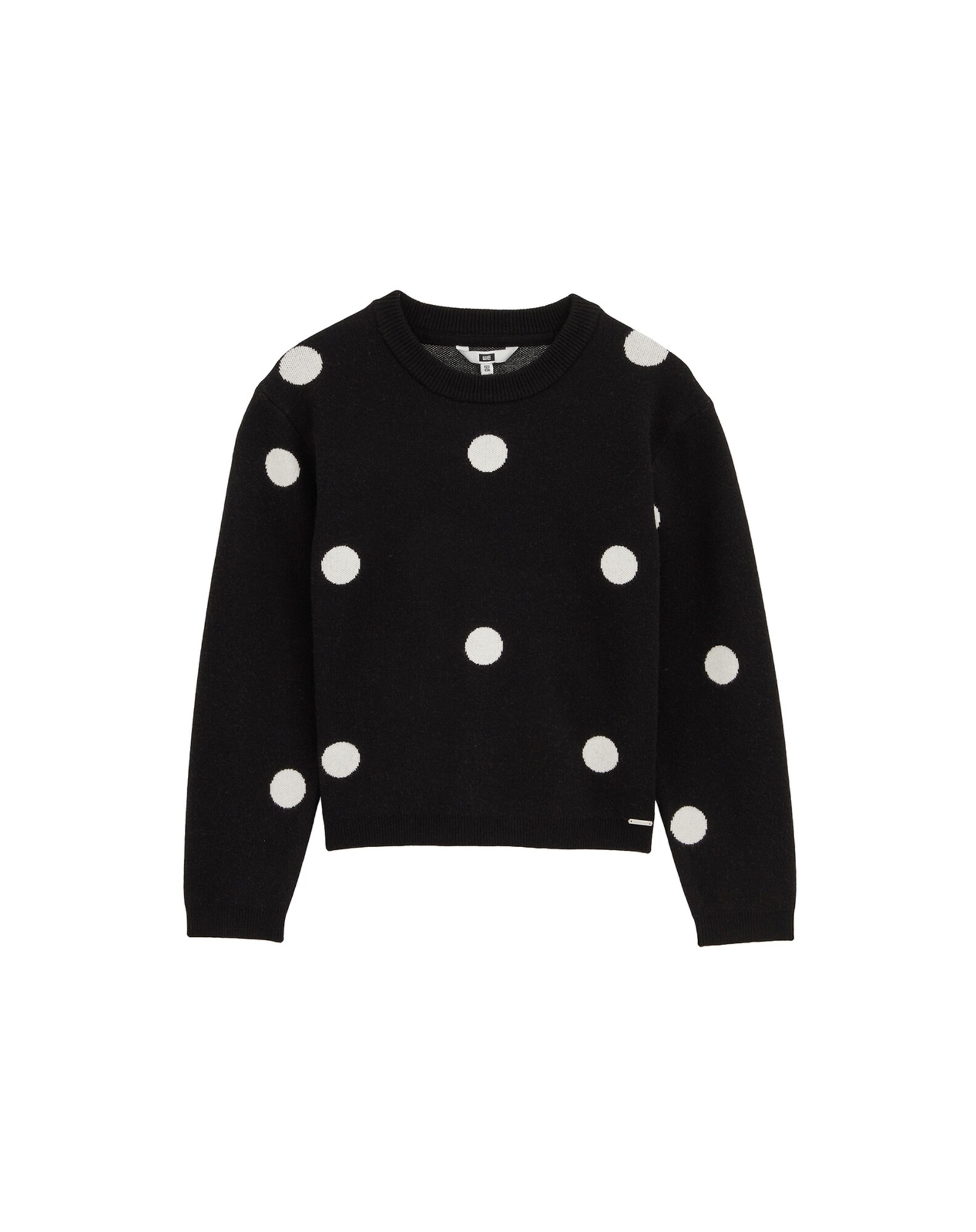 WE Fashion Pulover  negru / alb