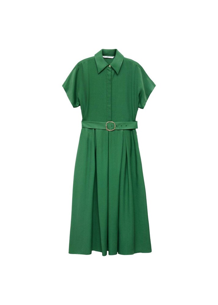 MANGO Kleid 'Macarela' Damen Größe 40 grün Winterkleid