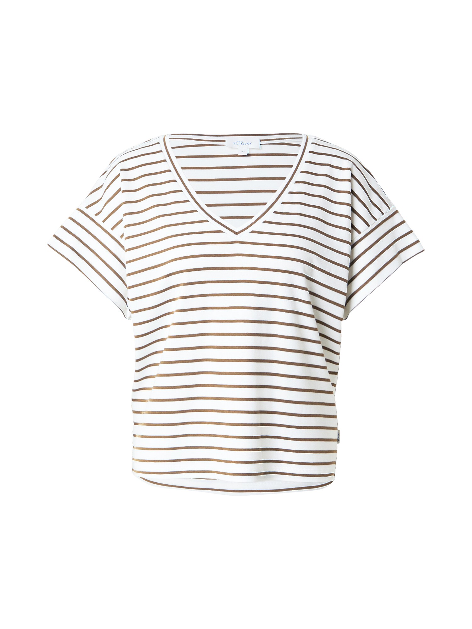S.Oliver Shirt Crème / Donkerbruin