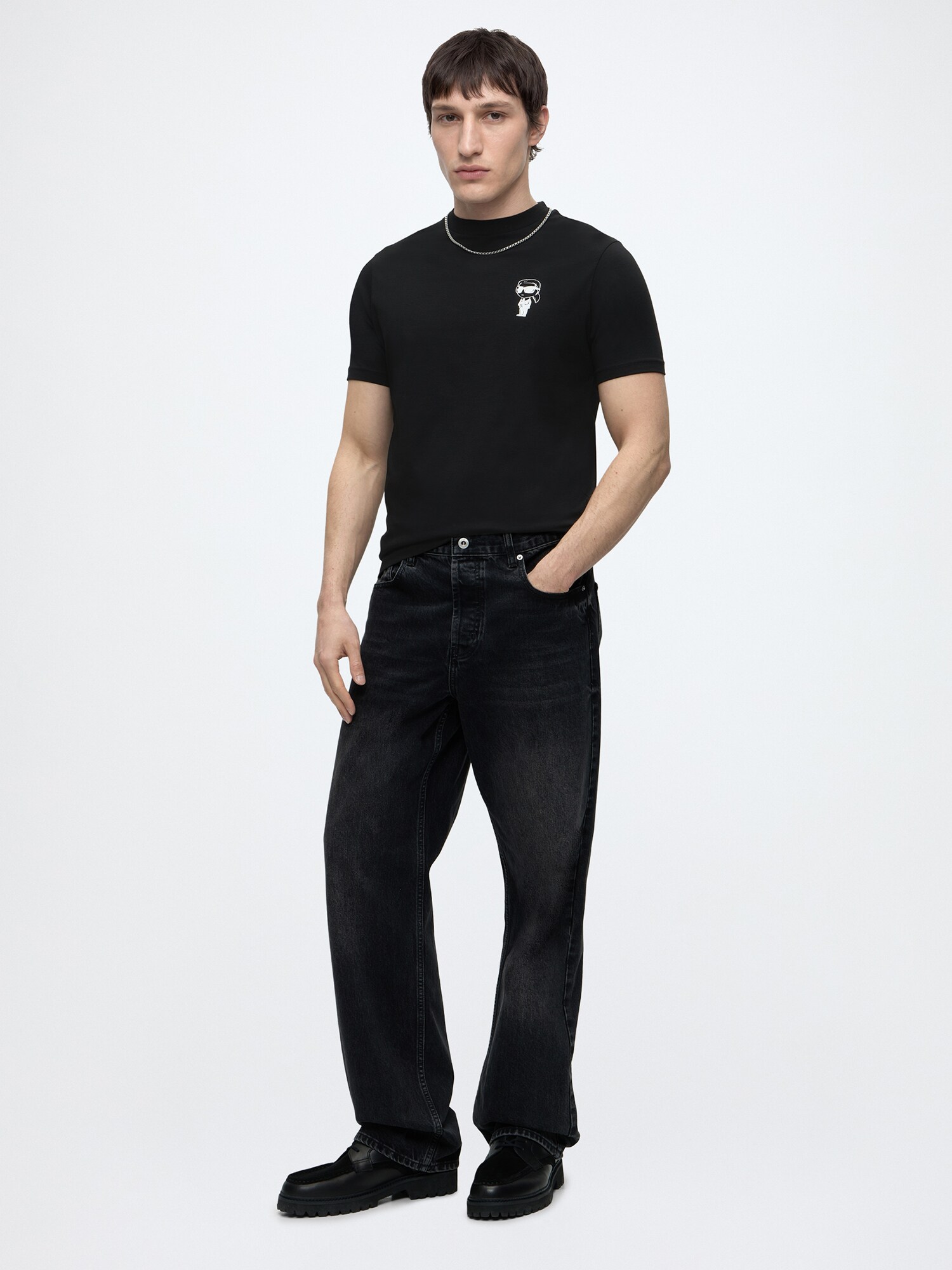 Karl Lagerfeld Camiseta  negro / blanco – imagen 204
