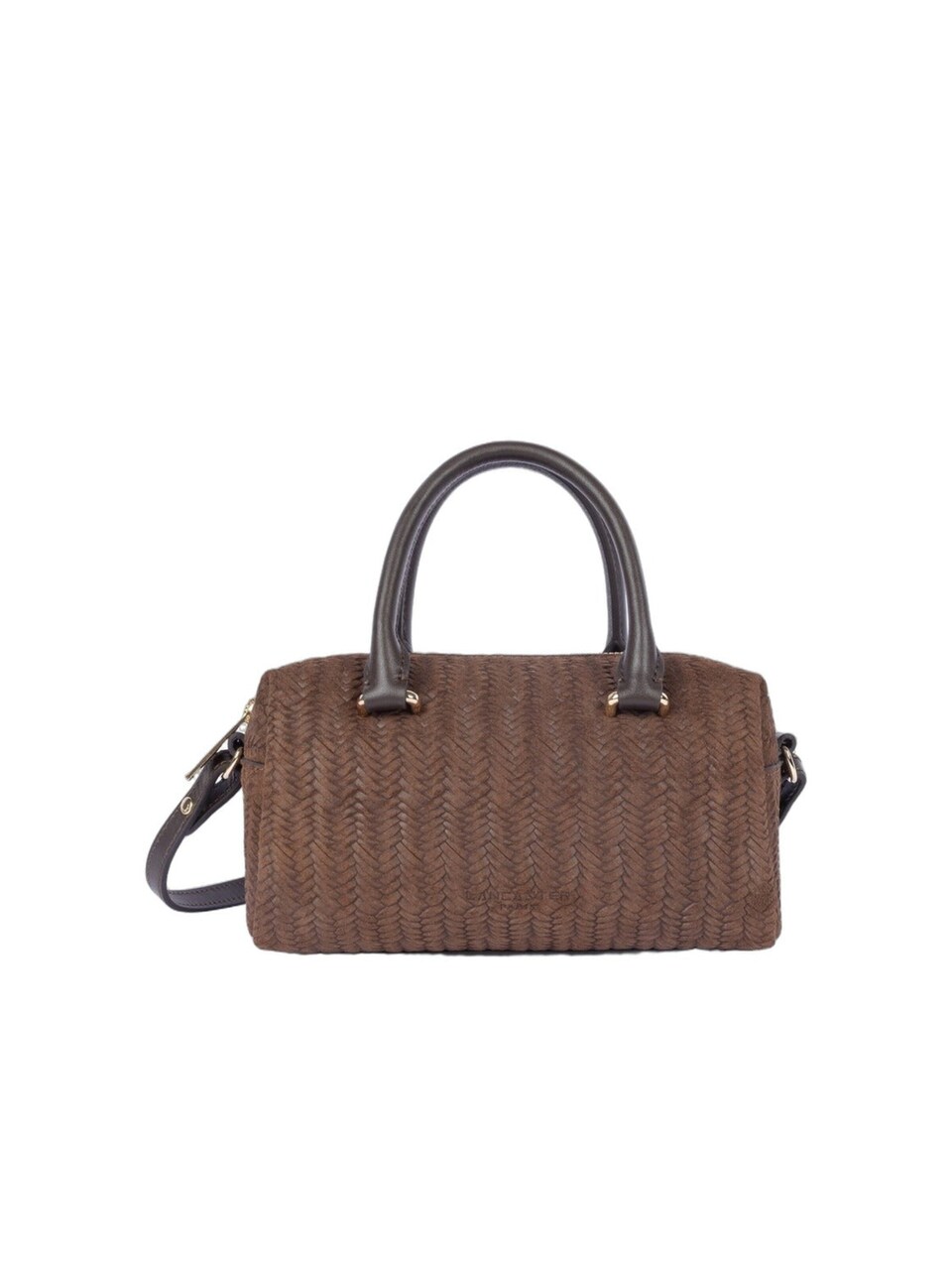 Handväska 'Lancaster Sac à main Zippé Tressé Cube Marron'