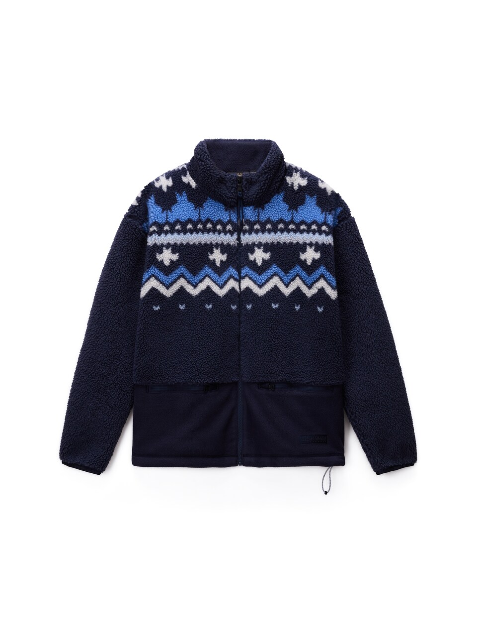 Fleecejacka 'T-Ansei' marinblå / blå denim
