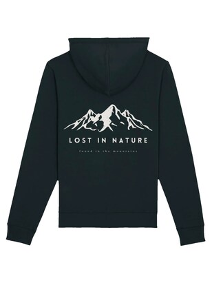 F4NT4STIC Sweatshirt ‘Mountain Lost in nature’ Zwart / Wit