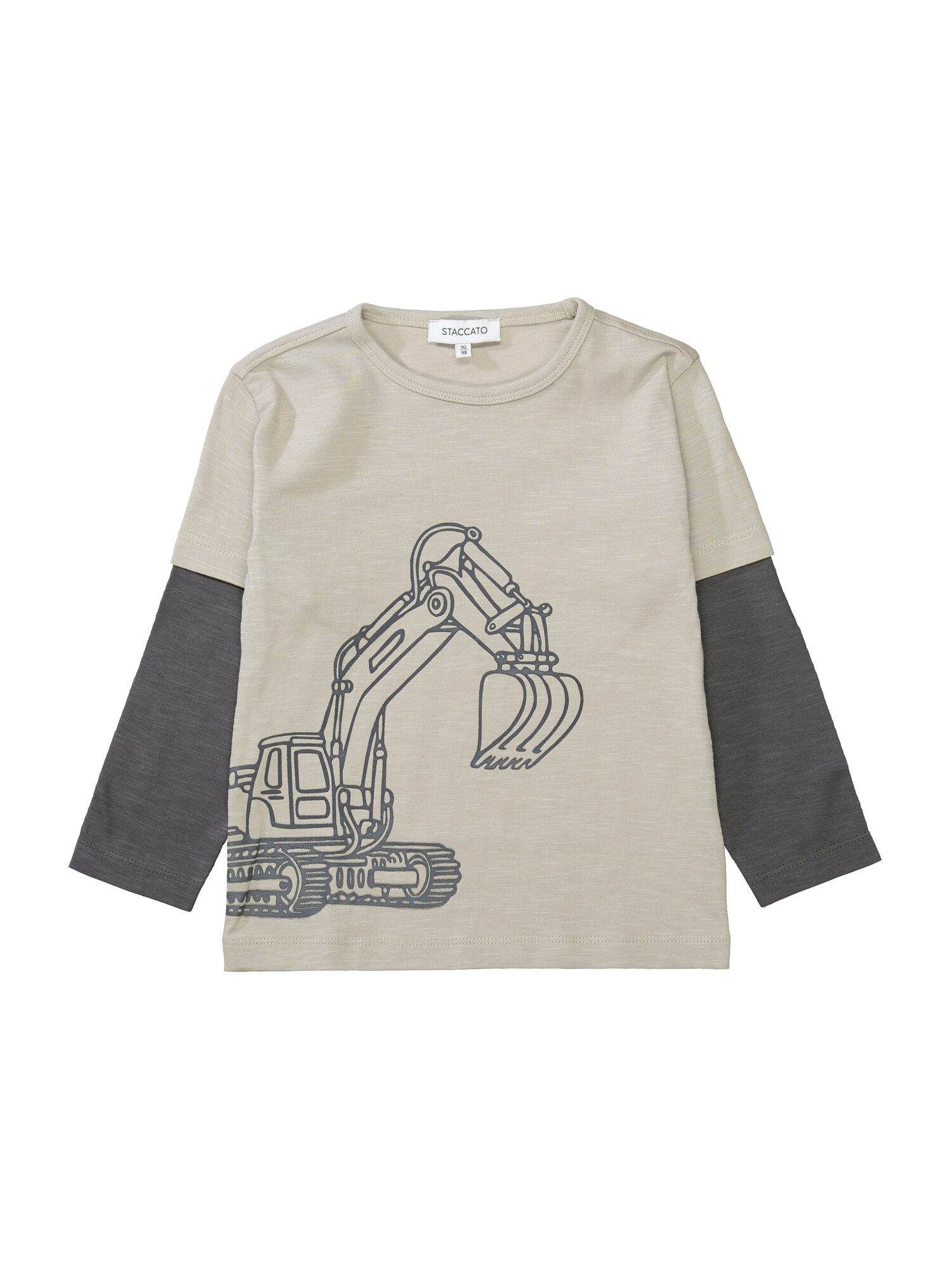 STACCATO Tricou  crem / gri închis