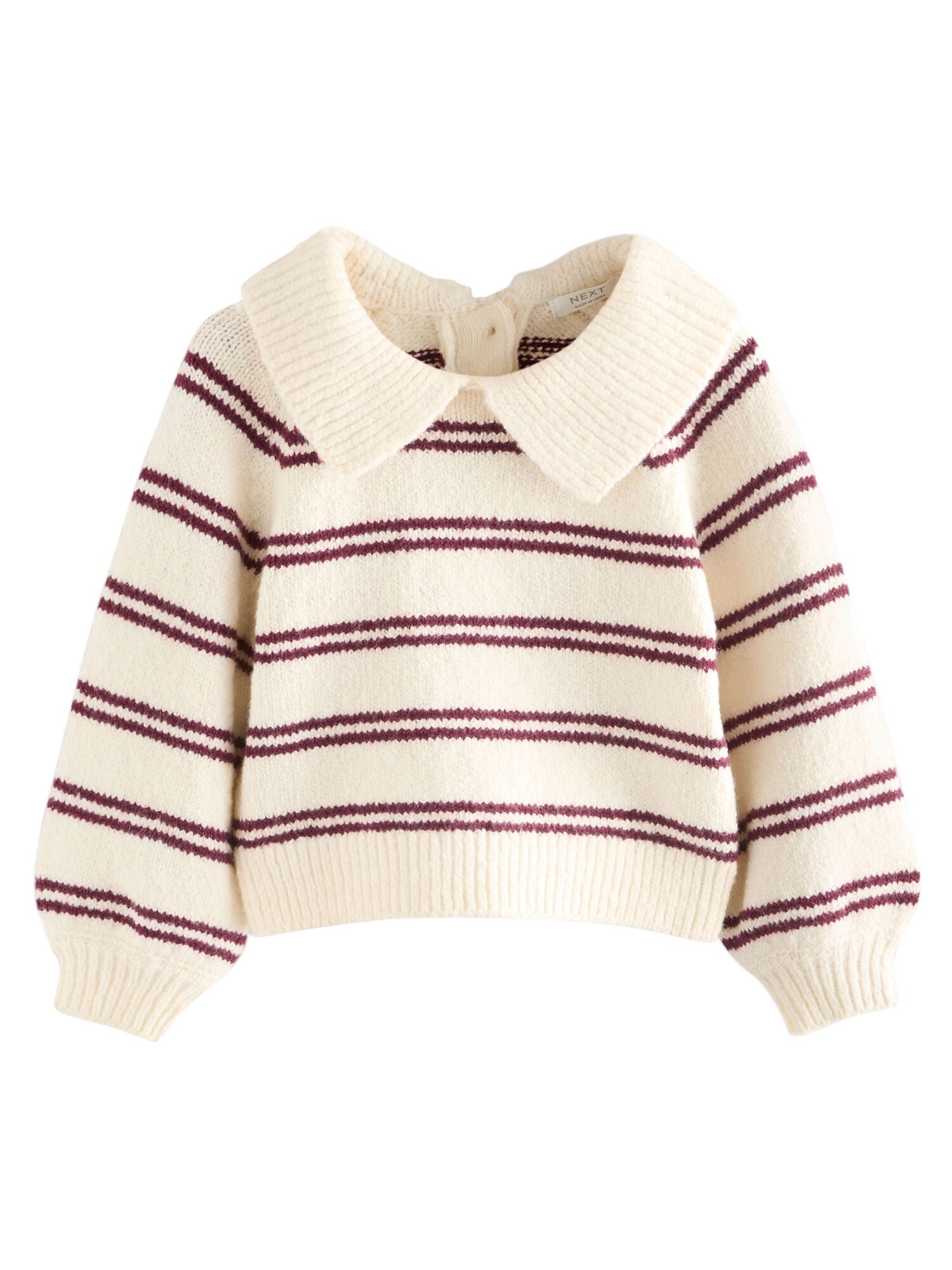Next Pulover  ecru / roșu burgundy