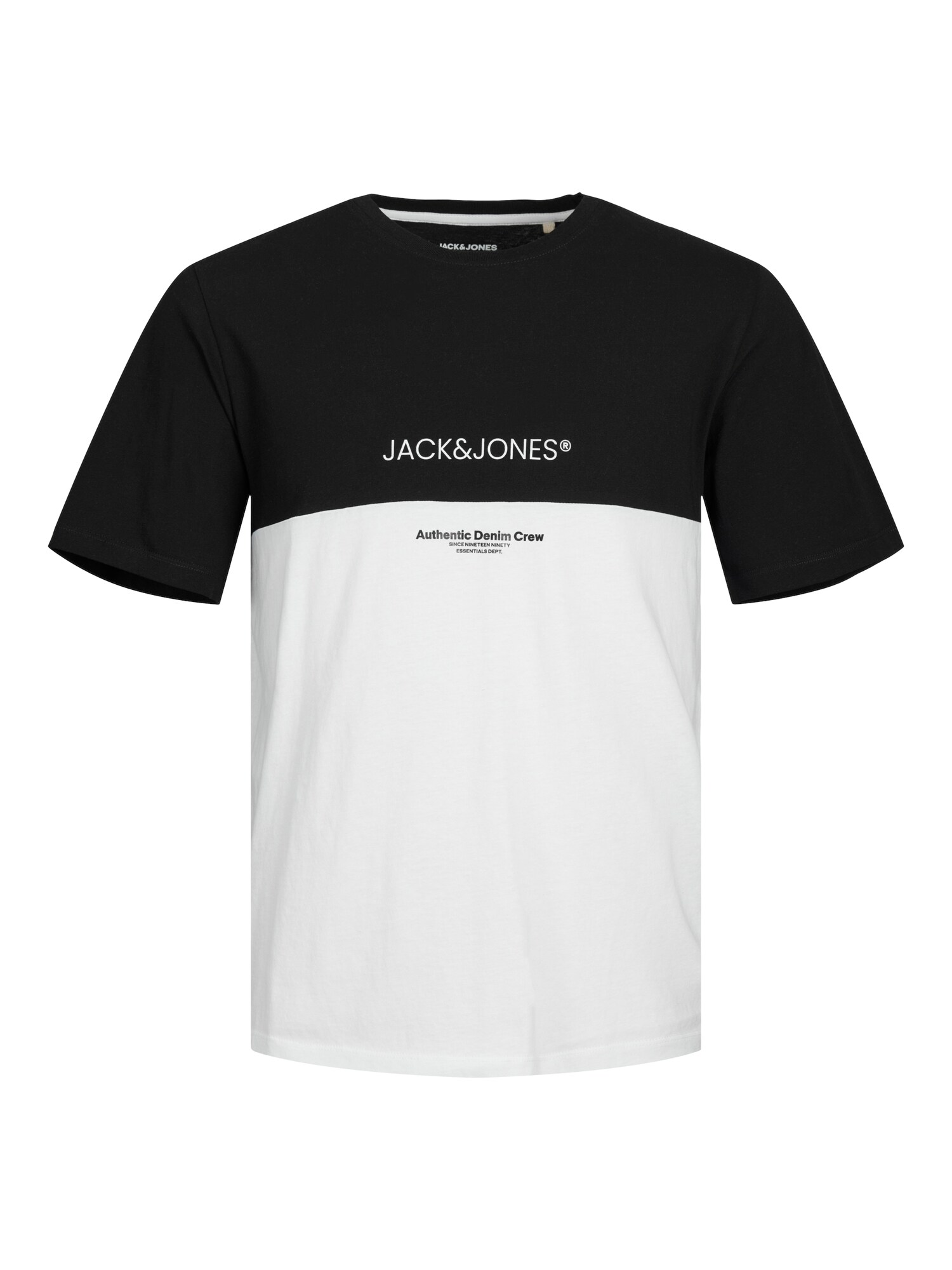 JACK & JONES Tričko 'JJEEryder'  čierna / biela