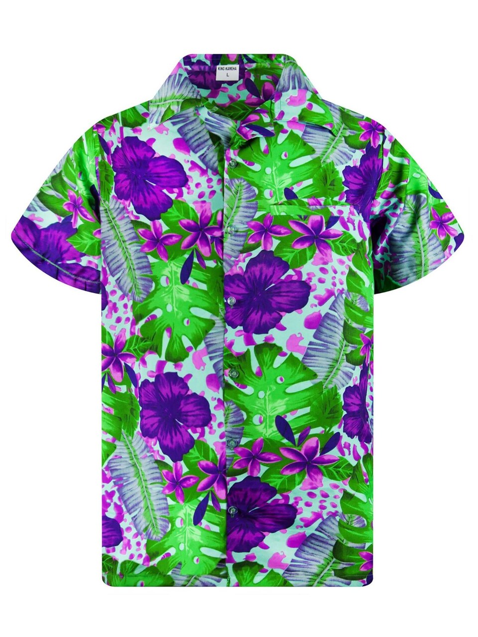 T-shirt 'Green Purple Flower'