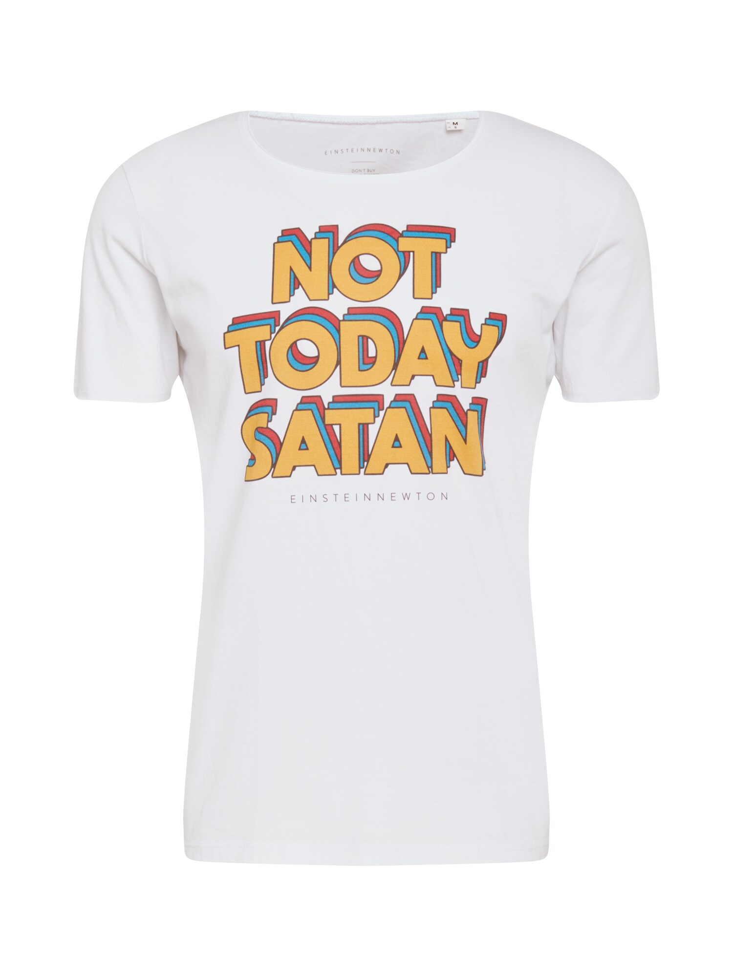 EINSTEIN & NEWTON Marškinėliai 'Today Satan'  balta / mišrios spalvos