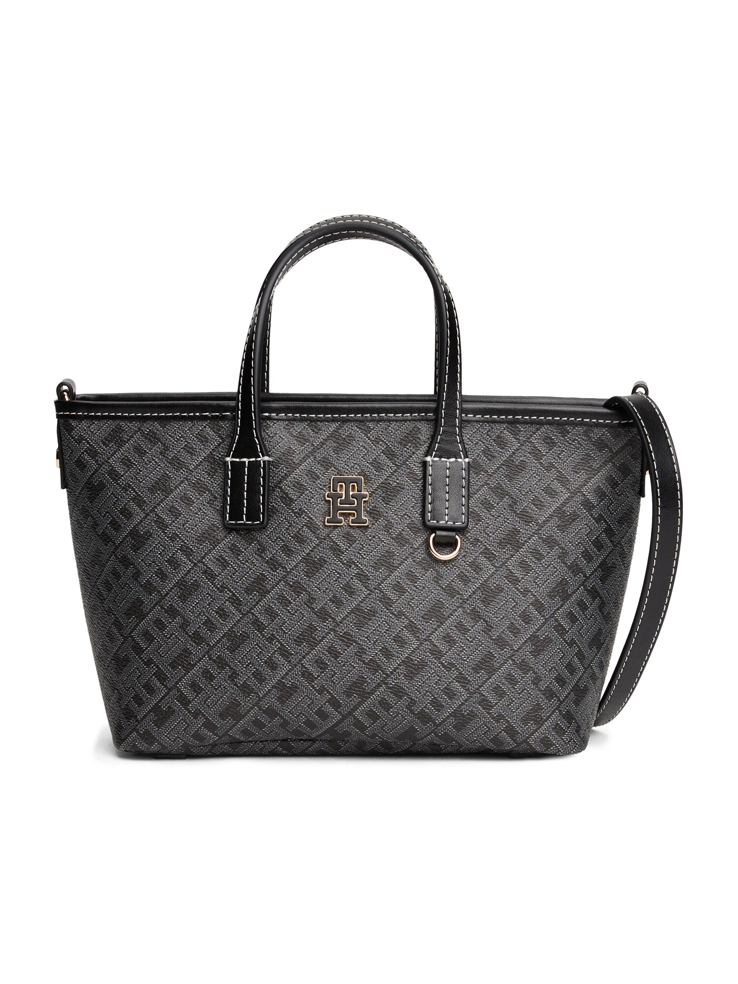TOMMY HILFIGER Plase de cumpărături  gri bazalt / negru / alb